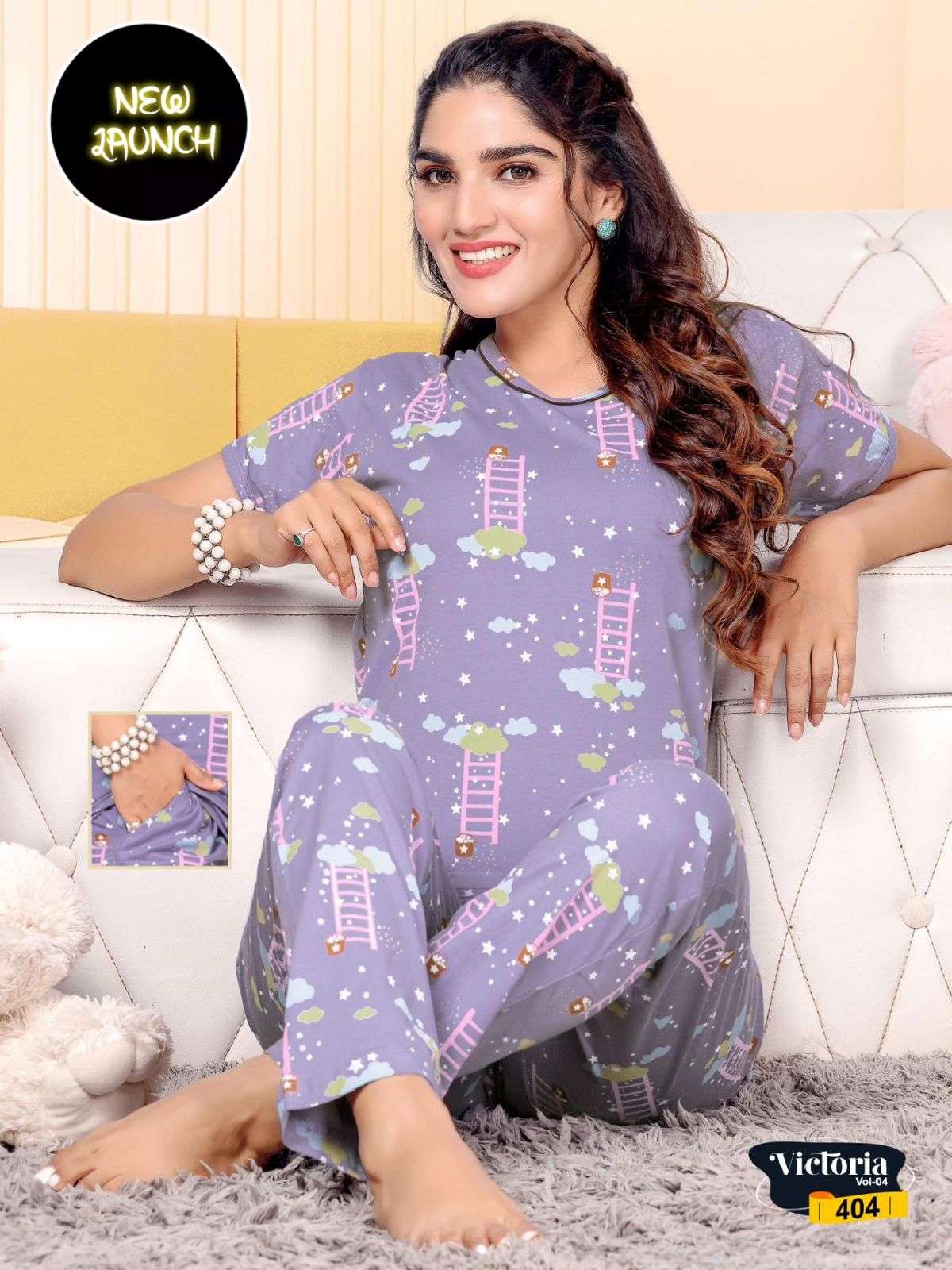 SUMMER SPECIAL V401 Printed Night Suits Wholesale  catalog