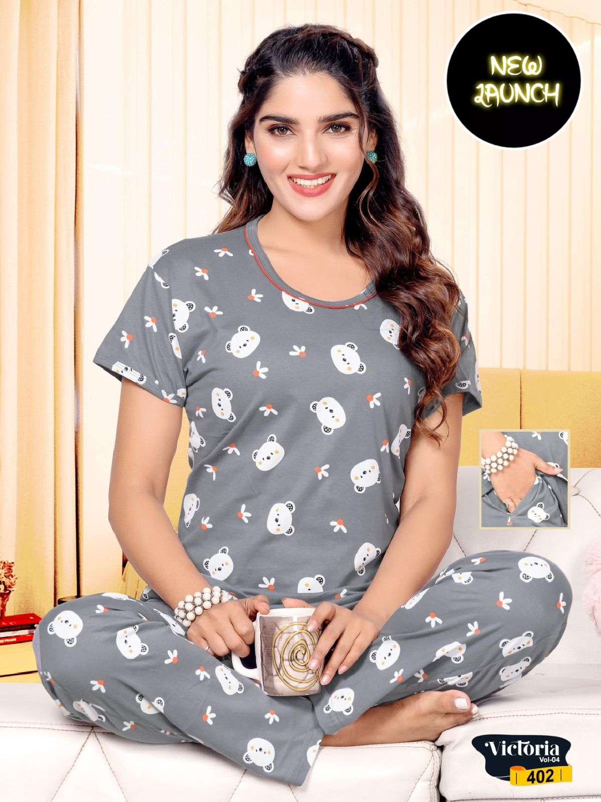 SUMMER SPECIAL V401 Printed Night Suits Wholesale  catalog