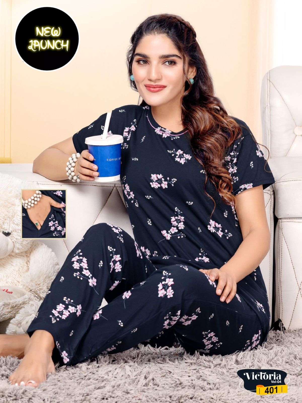 SUMMER SPECIAL V401 Printed Night Suits Wholesale  catalog