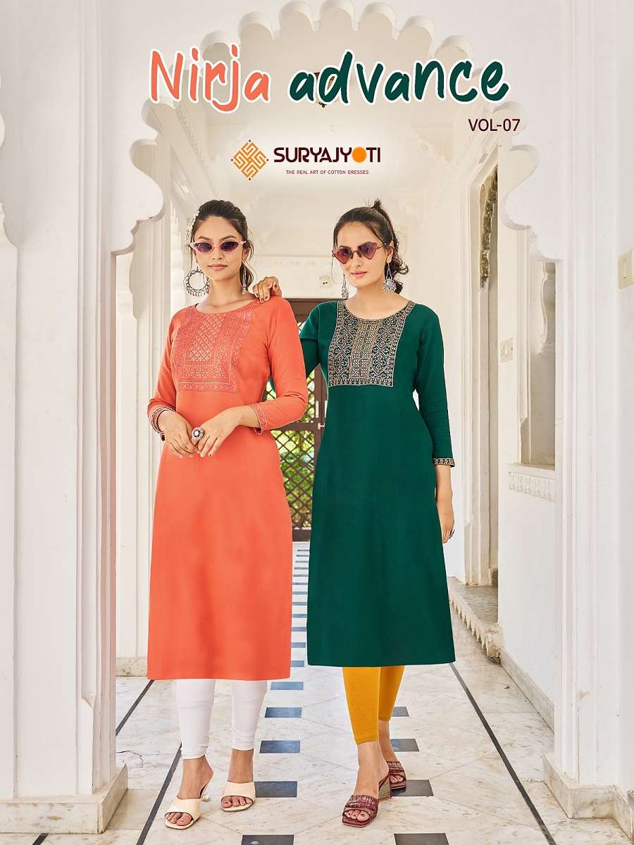 Suryajyoti Nirja Advance Vol-7 – Only Kurties - Wholesale Catalog