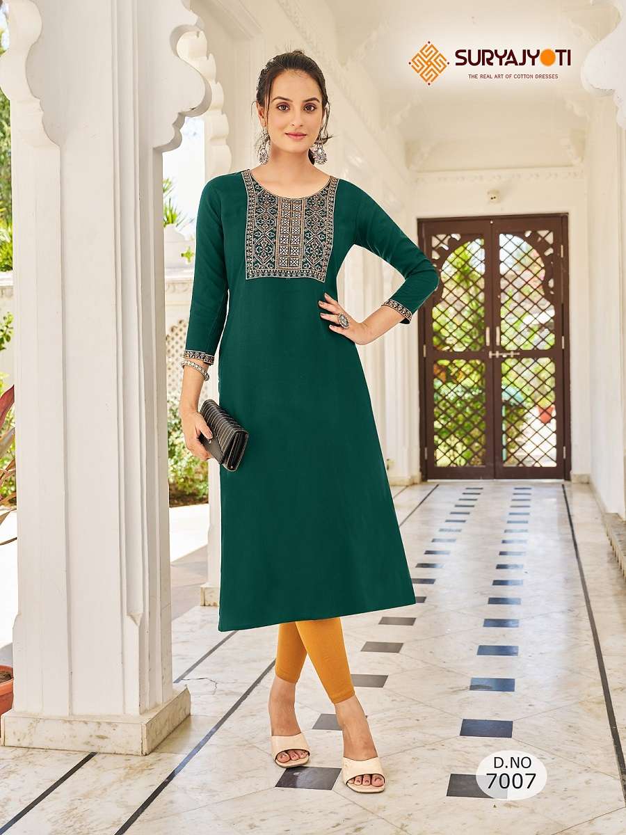 Suryajyoti Nirja Advance Vol-7 – Only Kurties - Wholesale Catalog