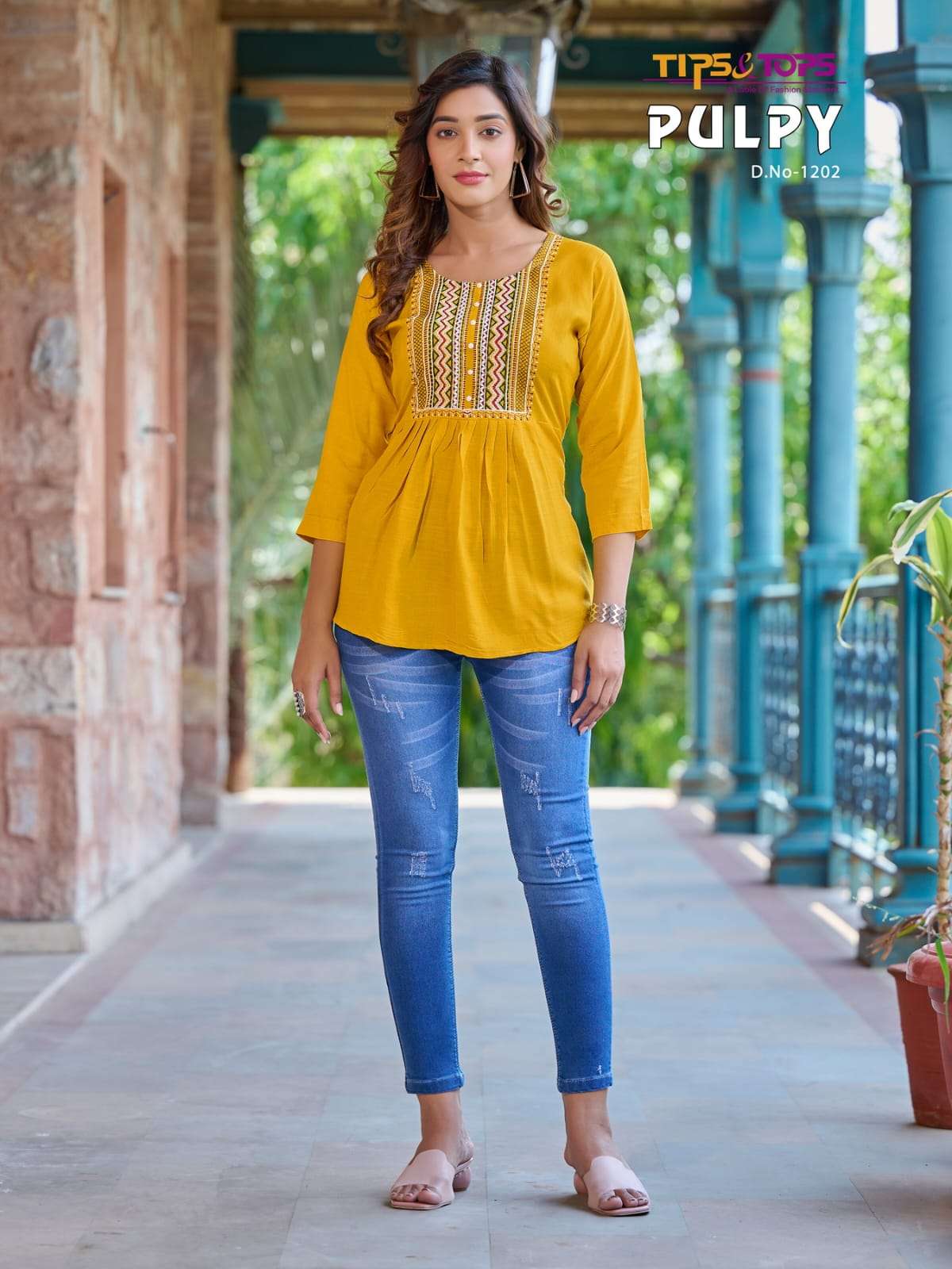 TIPS & TOPS PULPY Vol 12 Reyon Kurti Wholesale catalog