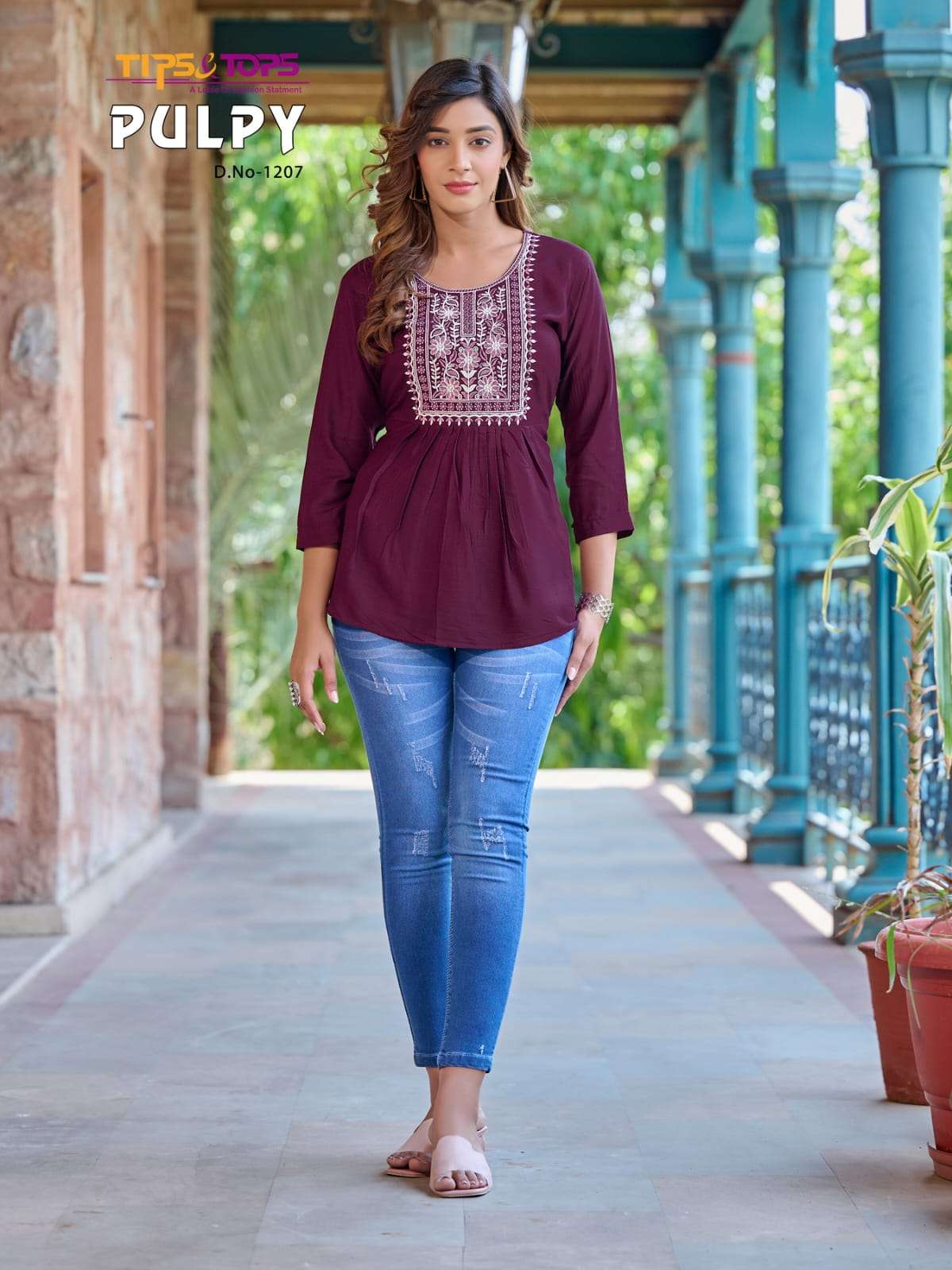TIPS & TOPS PULPY Vol 12 Reyon Kurti Wholesale catalog
