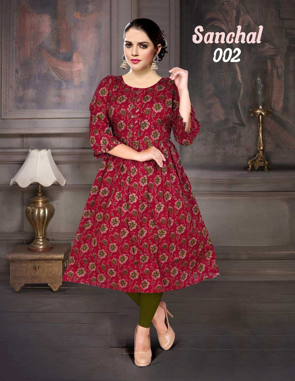 Trendy Sanchal Vol.1 Cotton Kurti Wholesale catalog