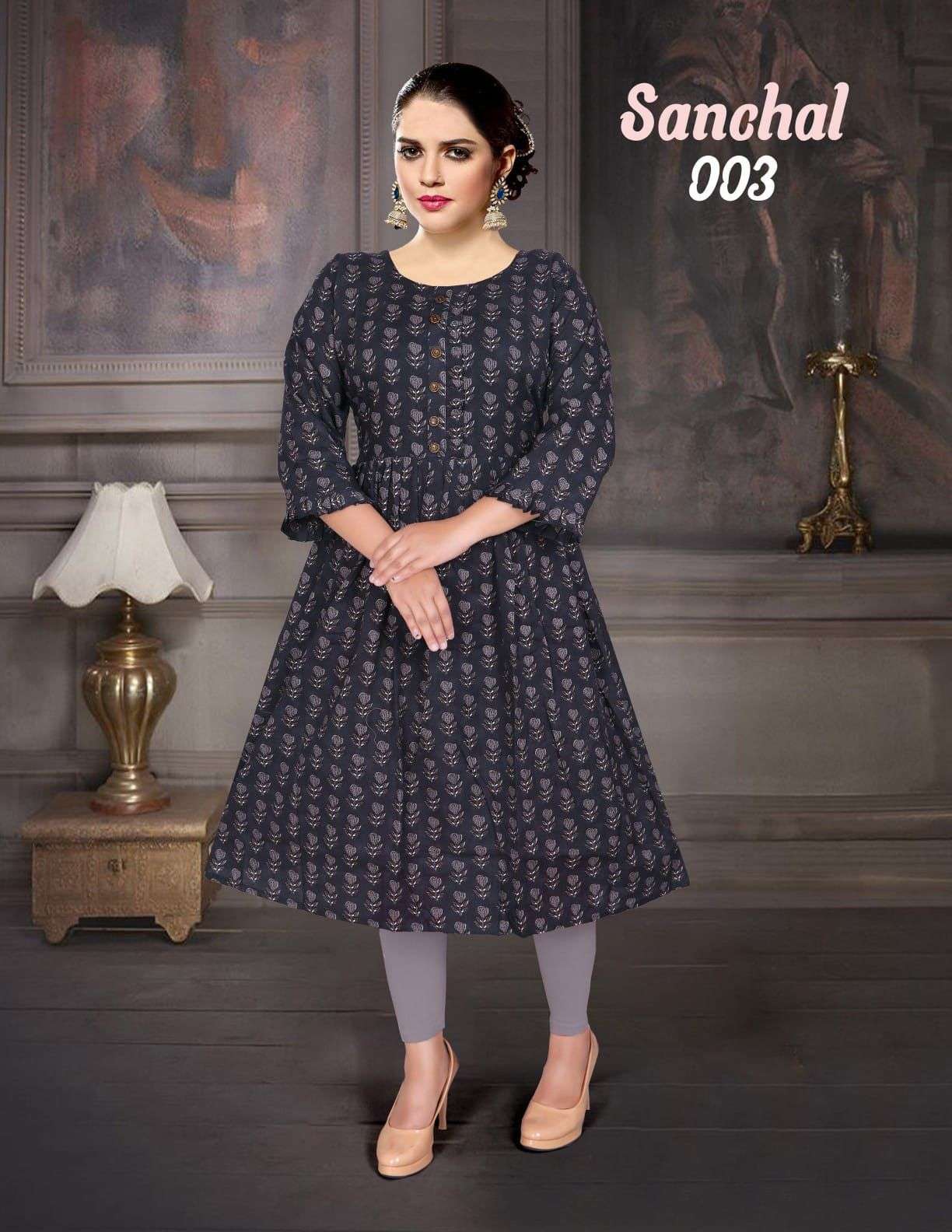 Trendy Sanchal Vol.1 Cotton Kurti Wholesale catalog