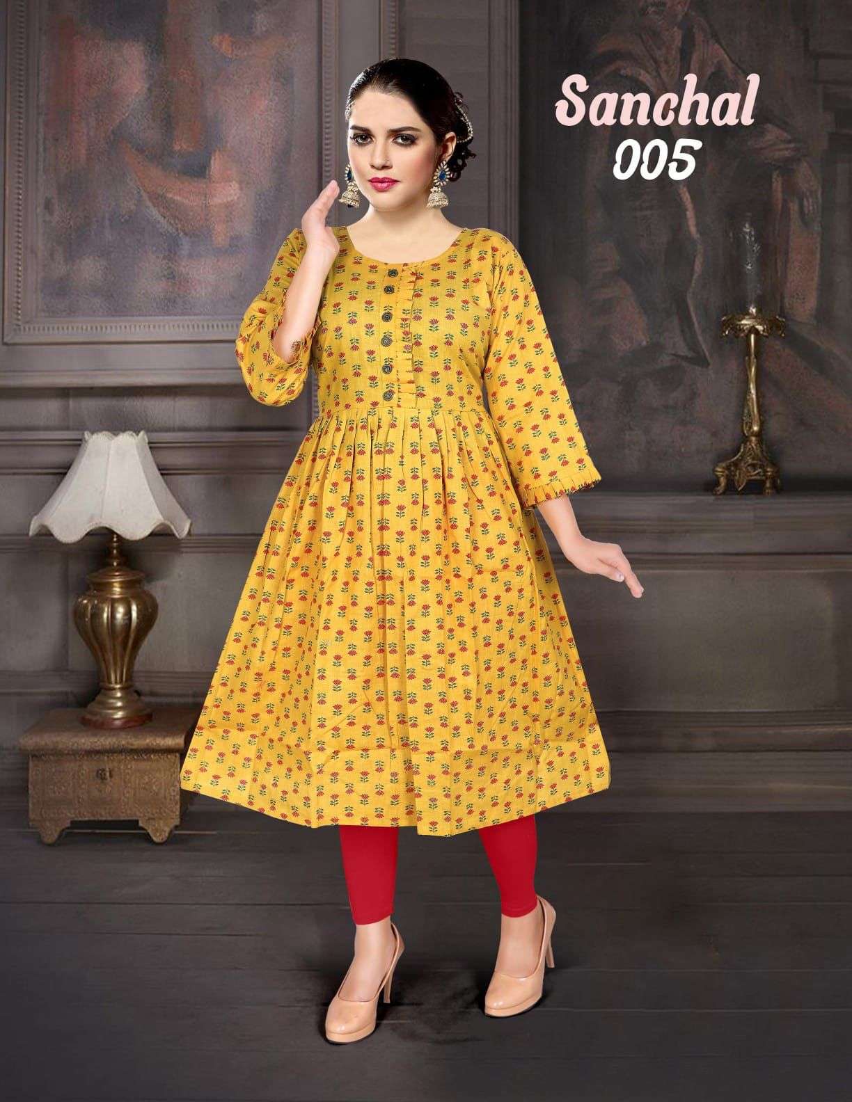 Trendy Sanchal Vol.1 Cotton Kurti Wholesale catalog