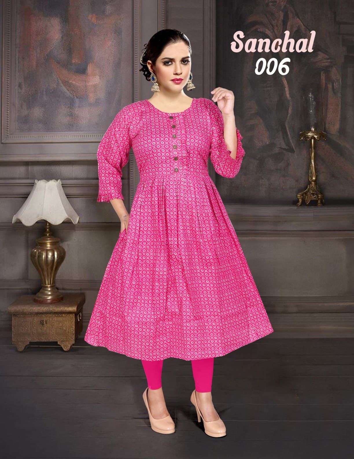 Trendy Sanchal Vol.1 Cotton Kurti Wholesale catalog