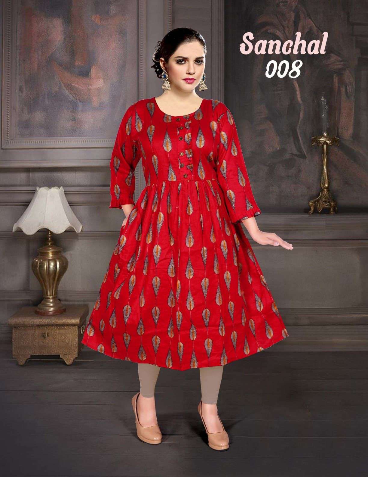 Trendy Sanchal Vol.1 Cotton Kurti Wholesale catalog