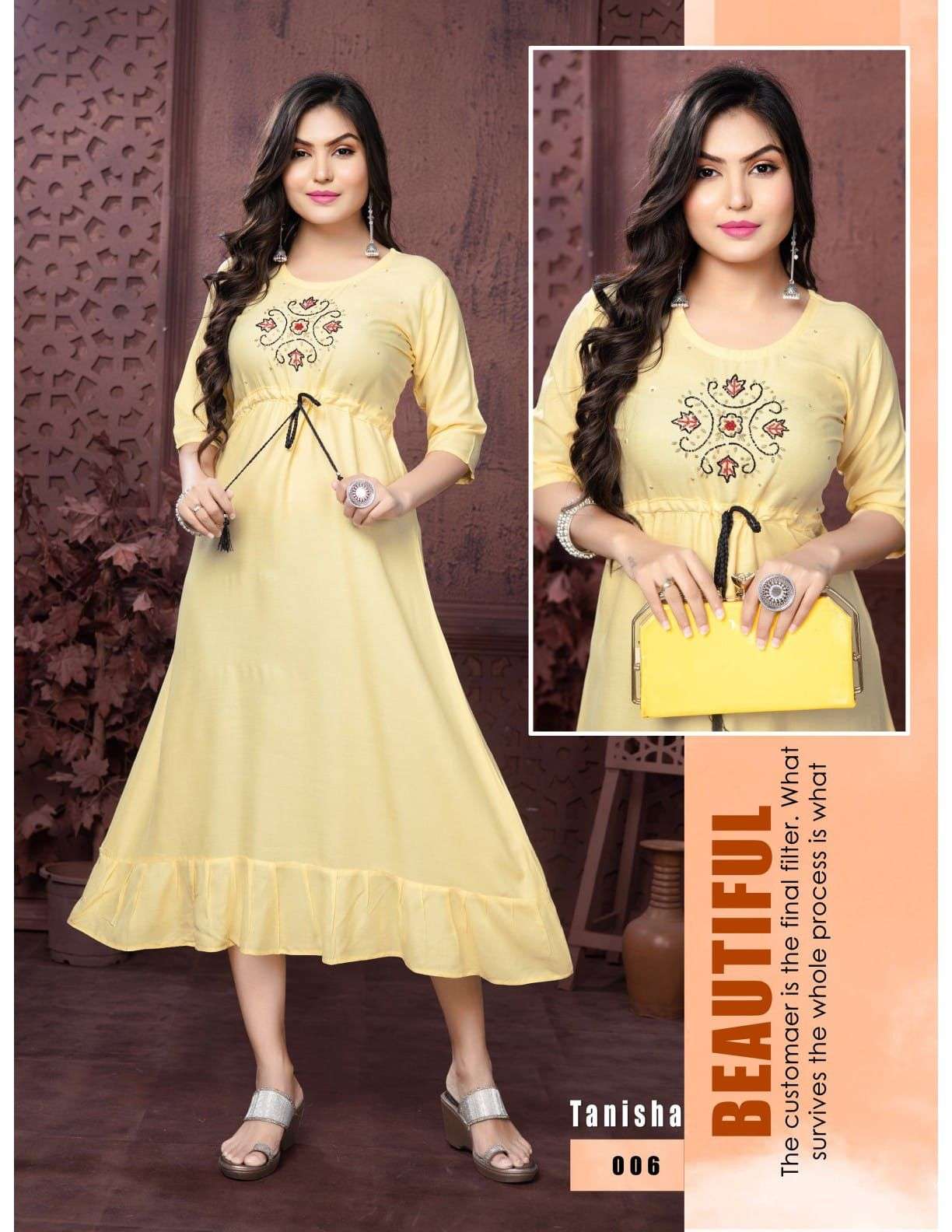 TRENDY TANISHA VOL.2 Layer Festive wear Kurti Wholesale catalog