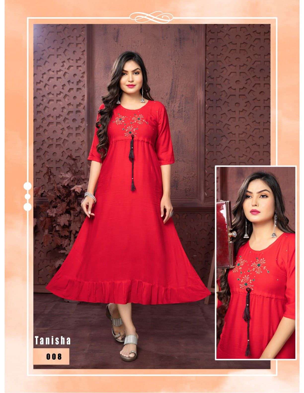TRENDY TANISHA VOL.2 Layer Festive wear Kurti Wholesale catalog