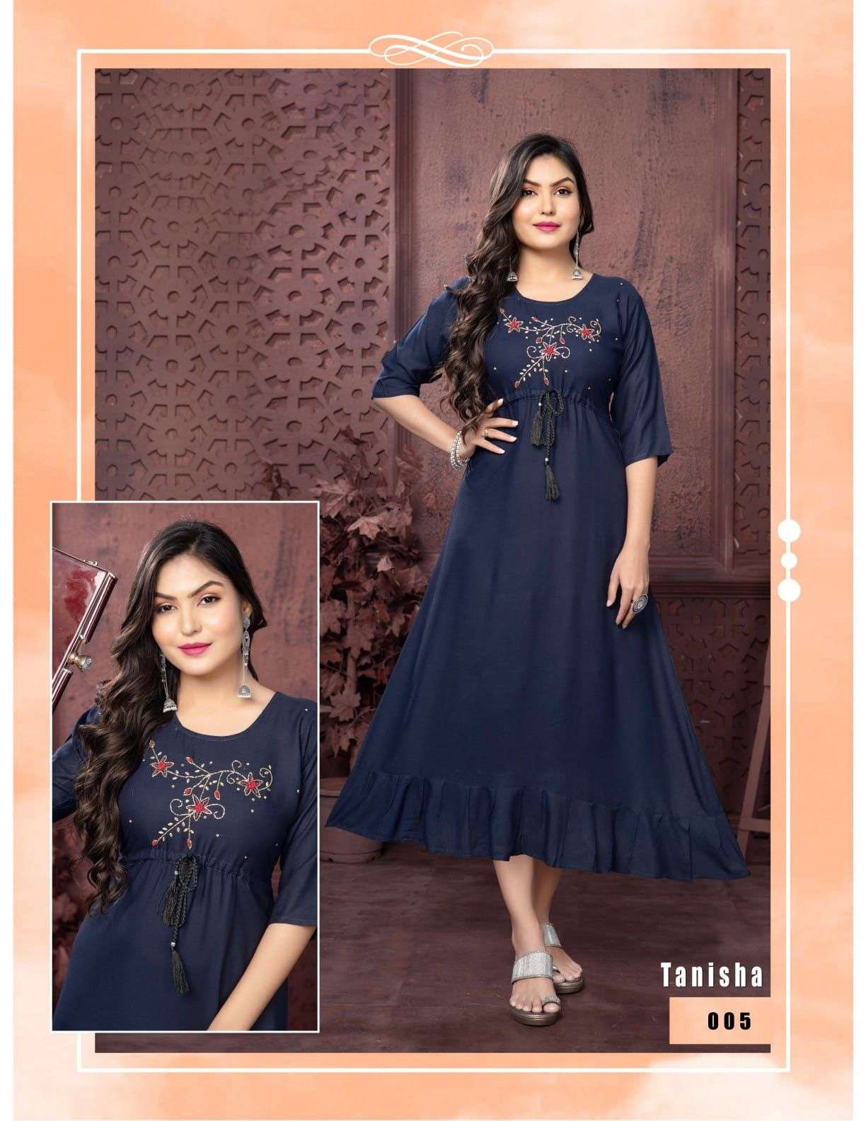 TRENDY TANISHA VOL.2 Layer Festive wear Kurti Wholesale catalog