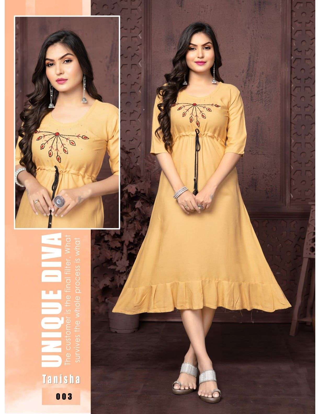 TRENDY TANISHA VOL.2 Layer Festive wear Kurti Wholesale catalog