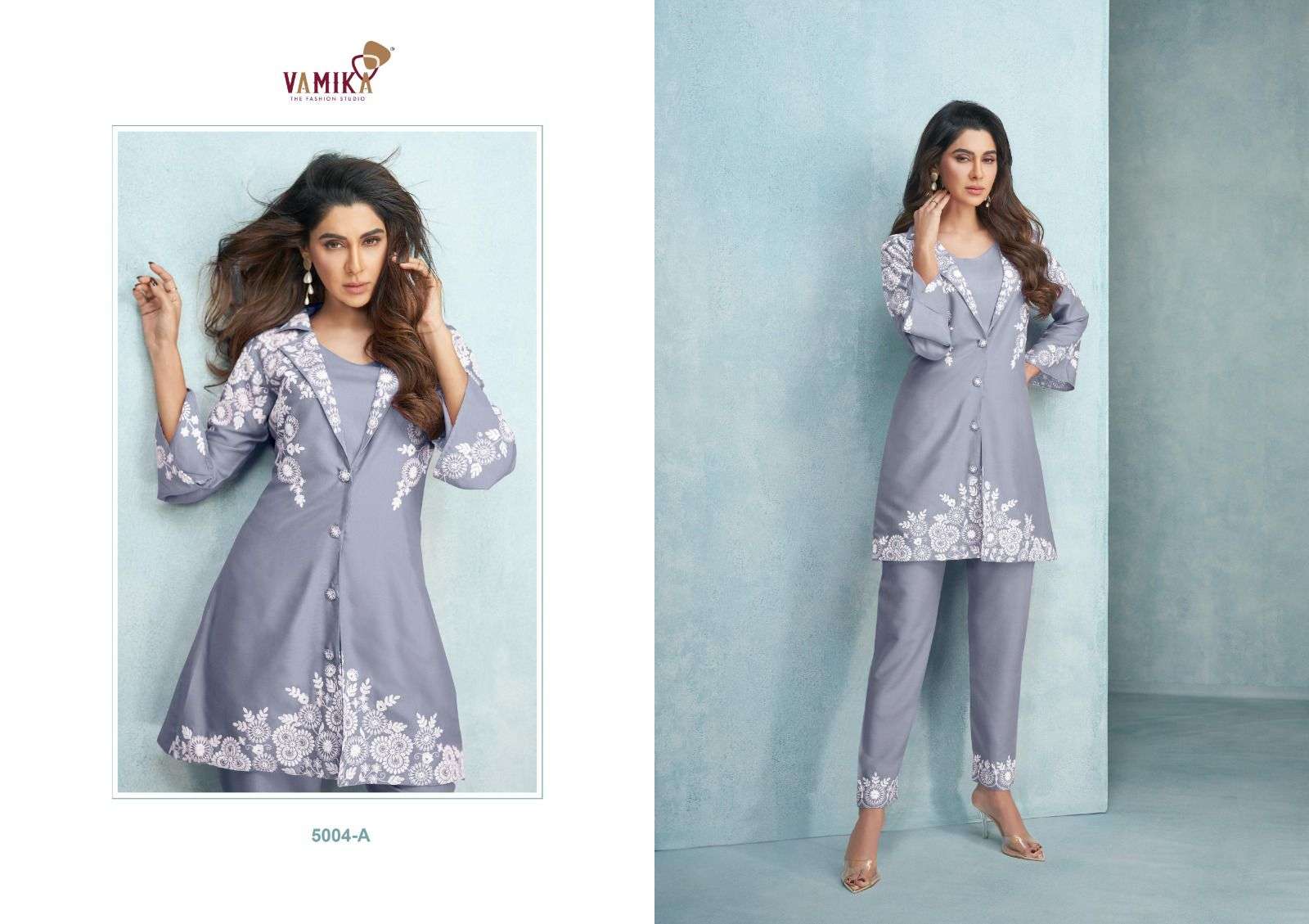 Vamika VEERA Silver Co-Ord-Set Kurti Wholesale catalog