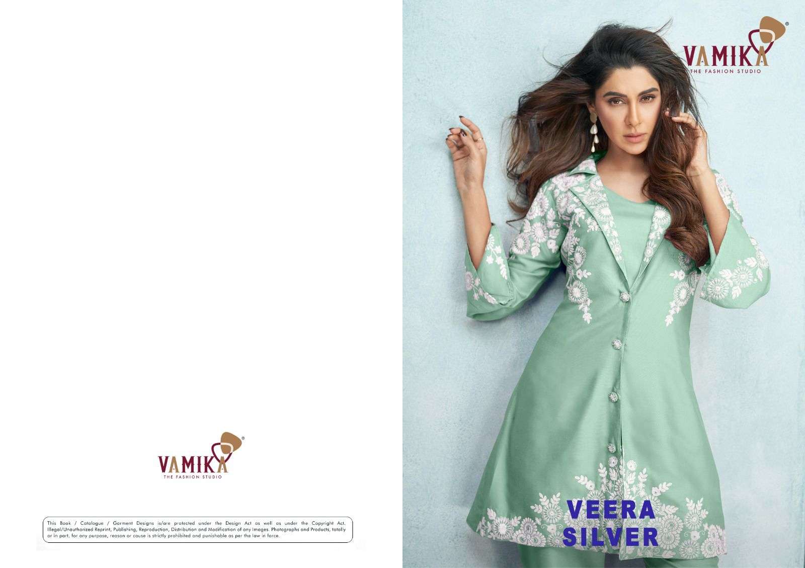 Vamika VEERA Silver Co-Ord-Set Kurti Wholesale catalog