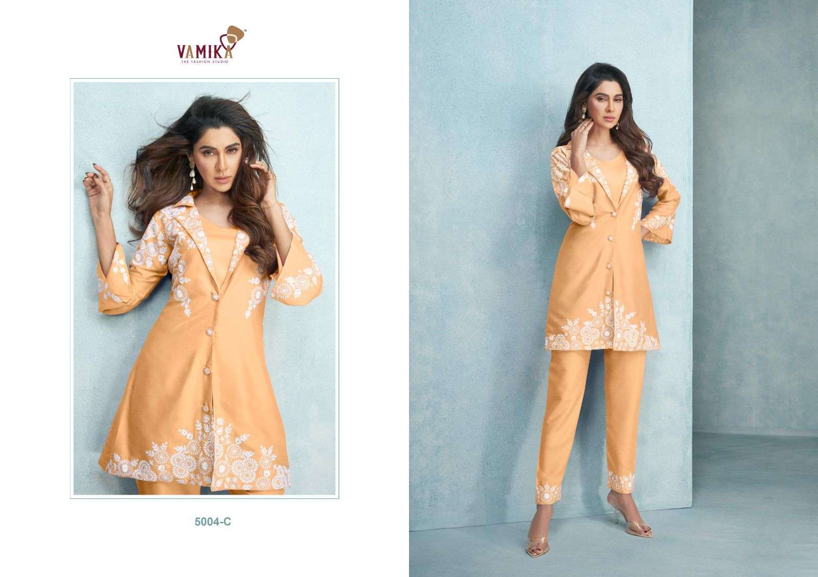 Vamika VEERA Silver Co-Ord-Set Kurti Wholesale catalog