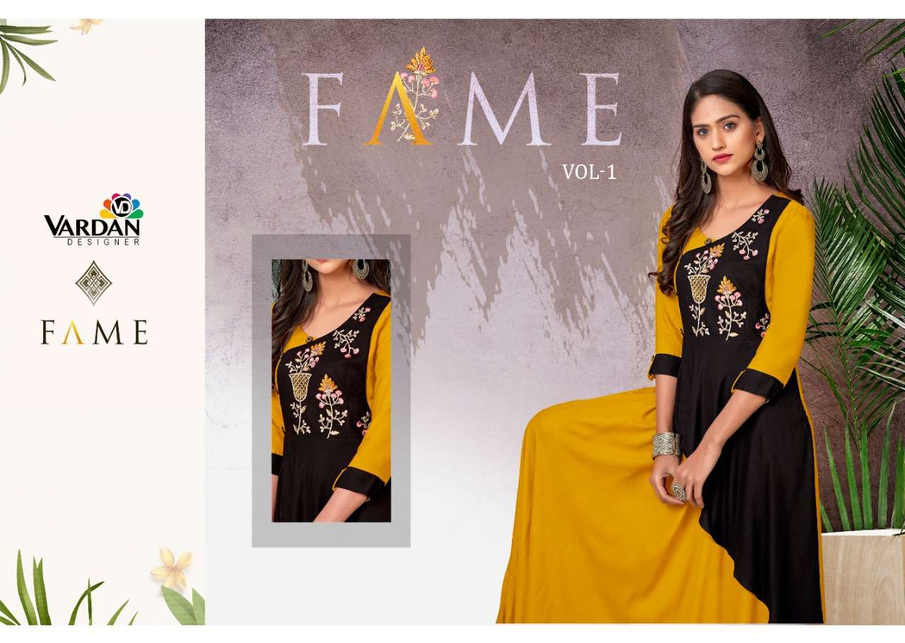 Vardan Designer Fame Vol-1 Kurti Wholesale catalog