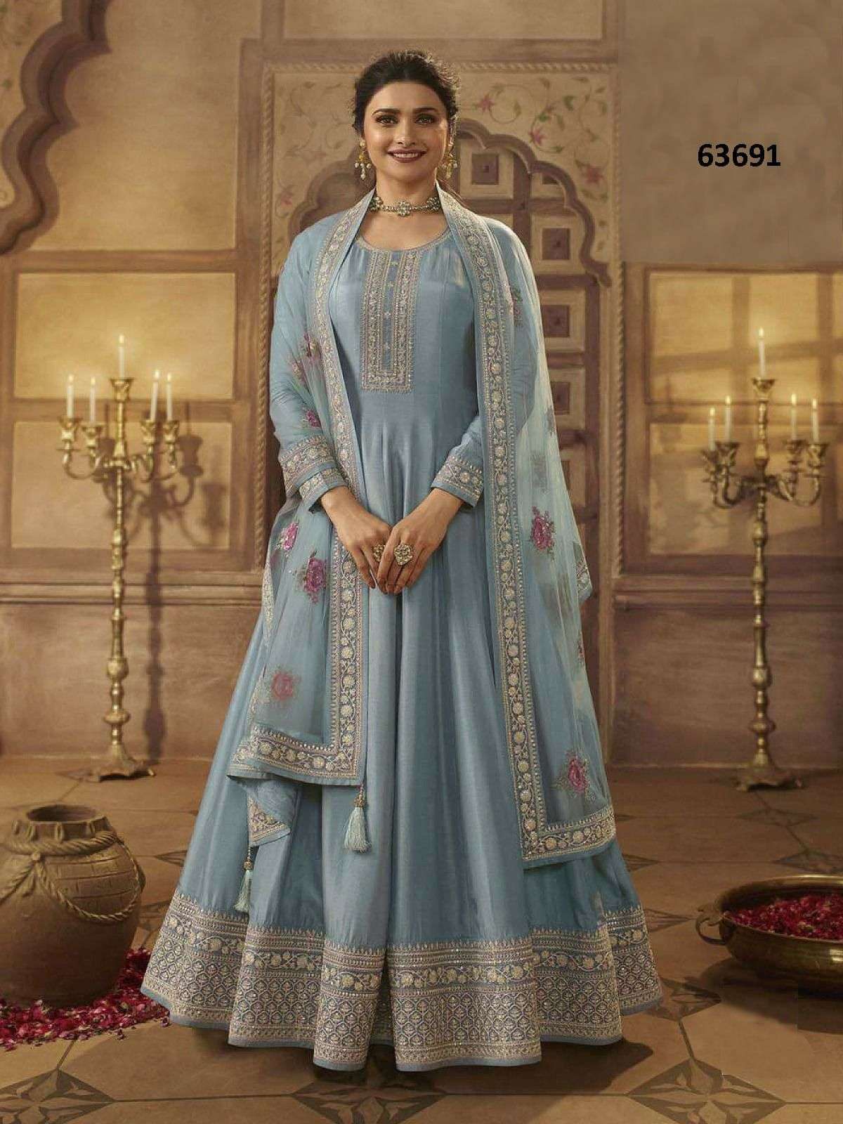VINAY NOORMAHAL D - 63691 Dola Silk with Jari Dori Lehenga choli Wholesale catalog