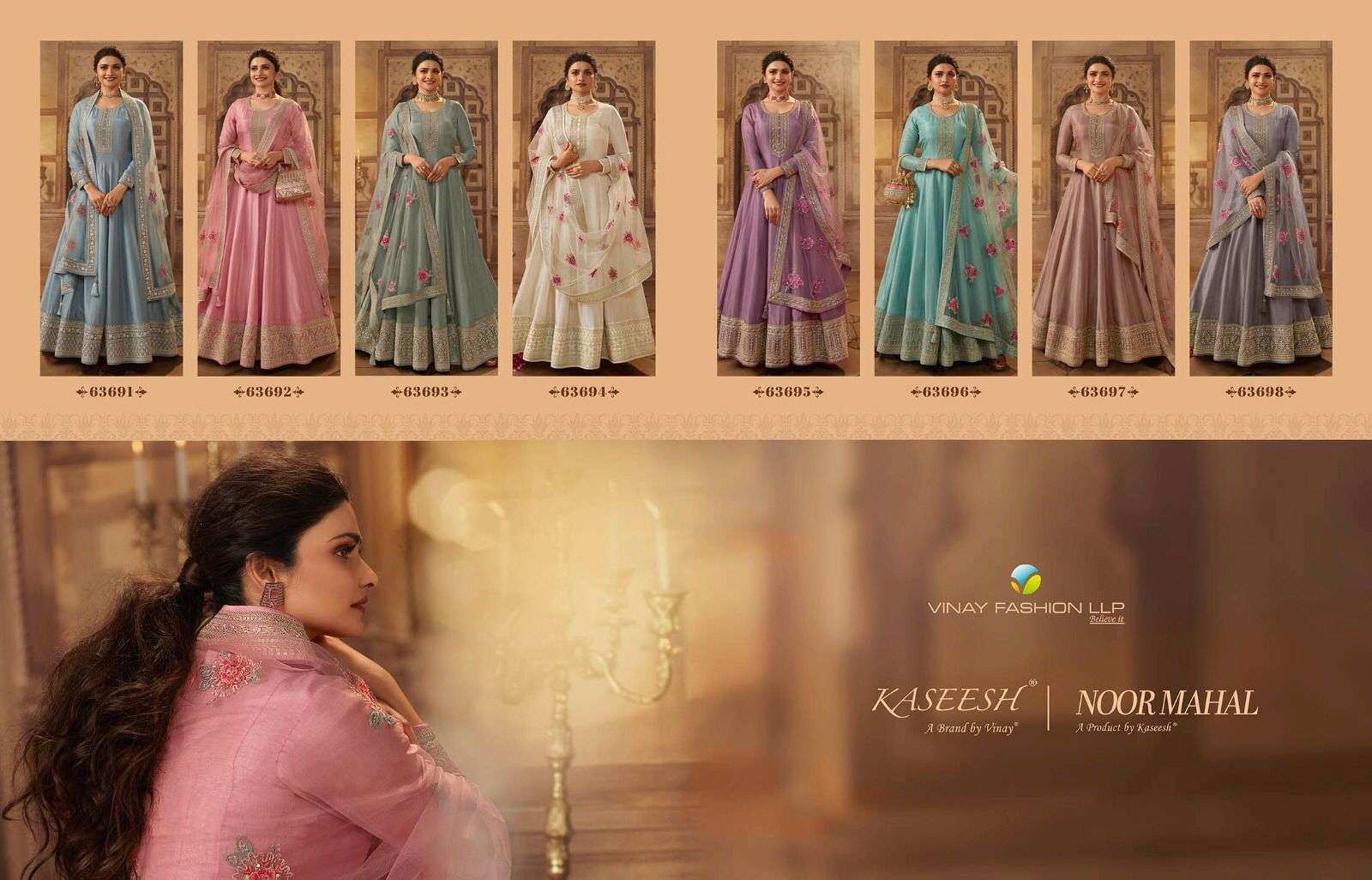 VINAY NOORMAHAL D - 63695 Dola Silk with Jari Dori Lehenga choli Wholesale catalog