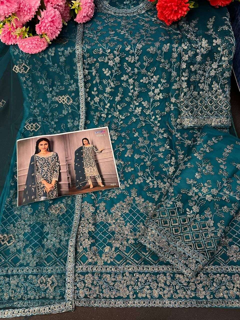 VIPUL GLITZ - 3 Dress Materials Wholesale catalog