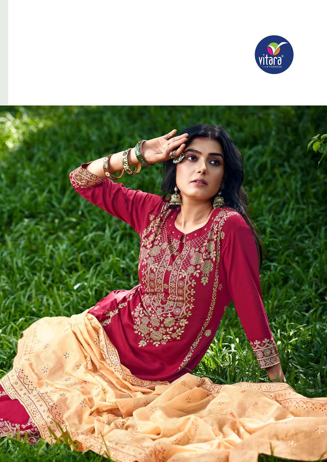 Vitara fashion CALISTO heavy reyon Kurti Wholesale catalog