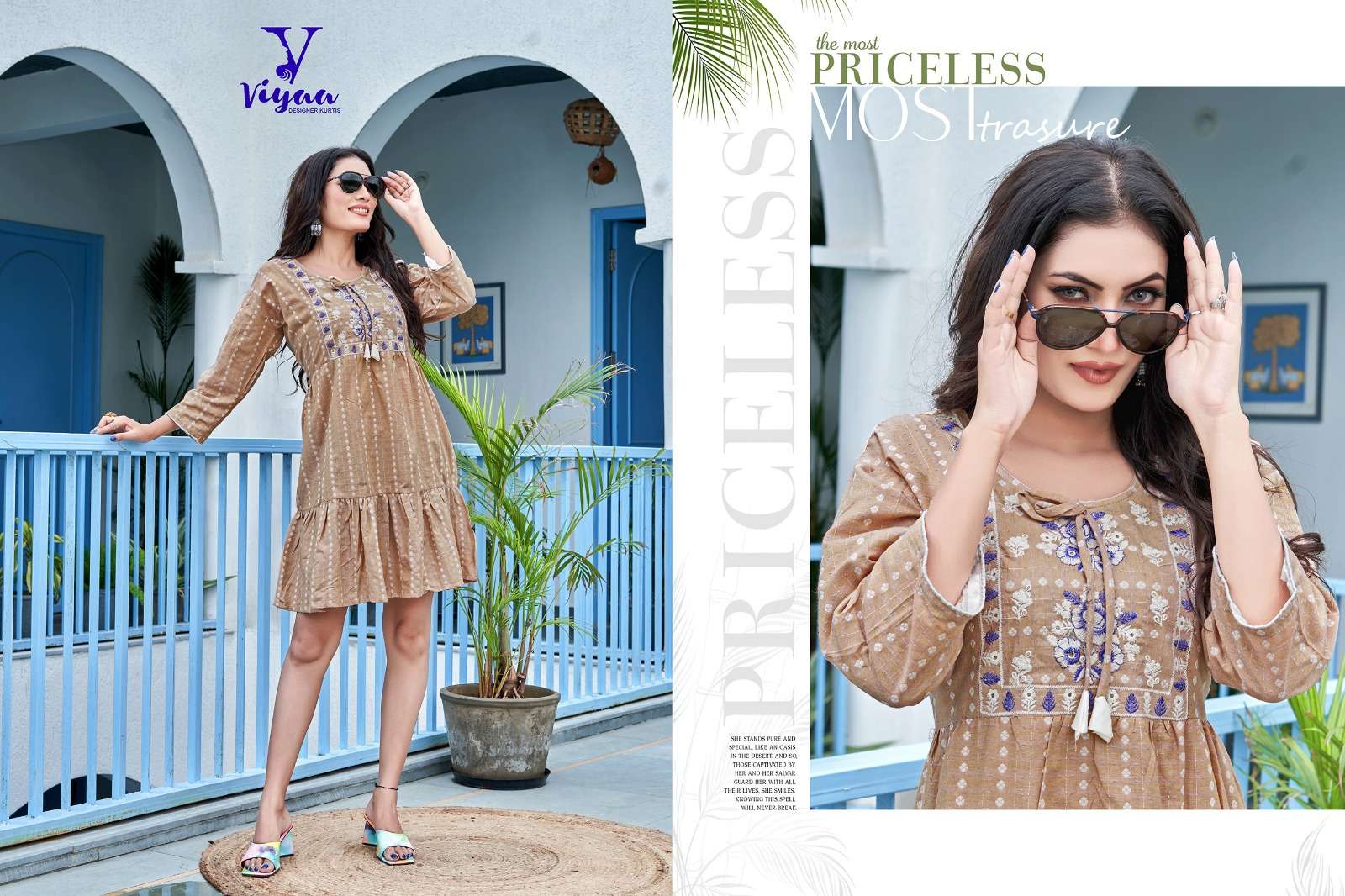 VIYAA DESIGNER POPSTAR V1 TUNIC Kurti Wholesale catalog