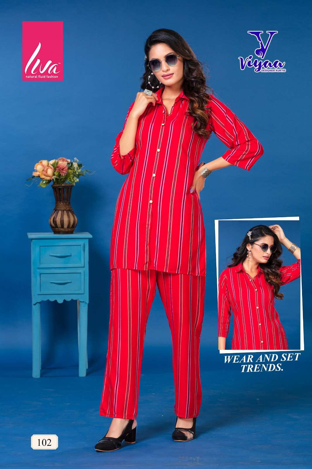 VIYAA DESIGNER SHEERAT V1 CO-ORD SET Kurti Wholesale catalog