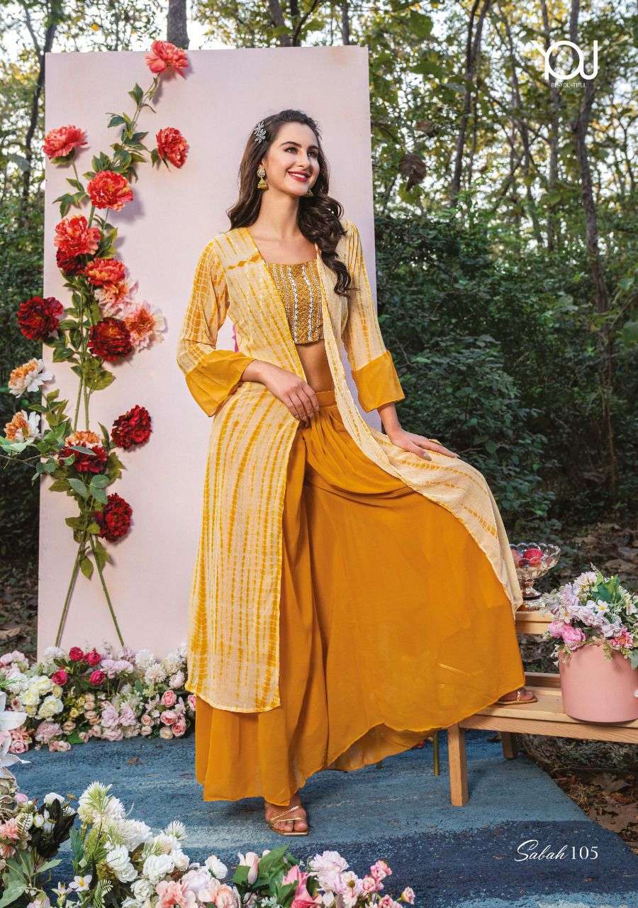 WANNA SABAH CROP TOP  Gown Kurti Wholesale catalog
