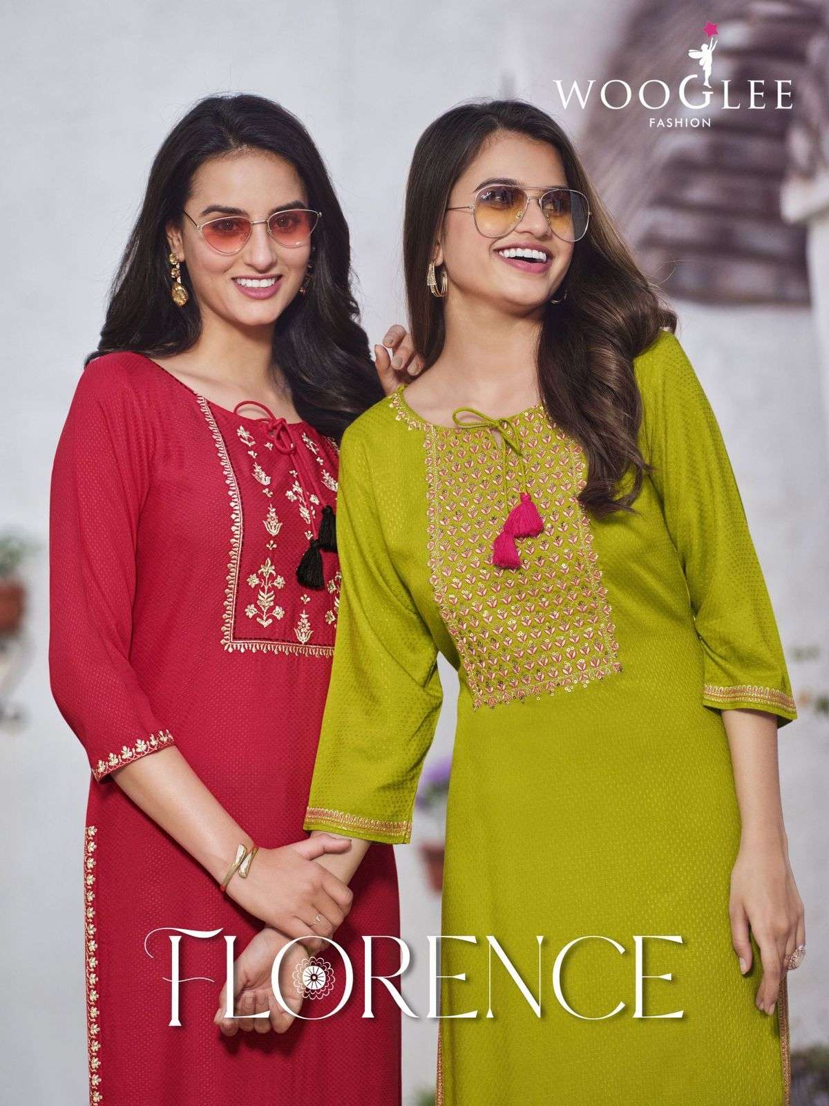 Wooglee FLORANCE Rayon Buti Kurti Wholesale catalog