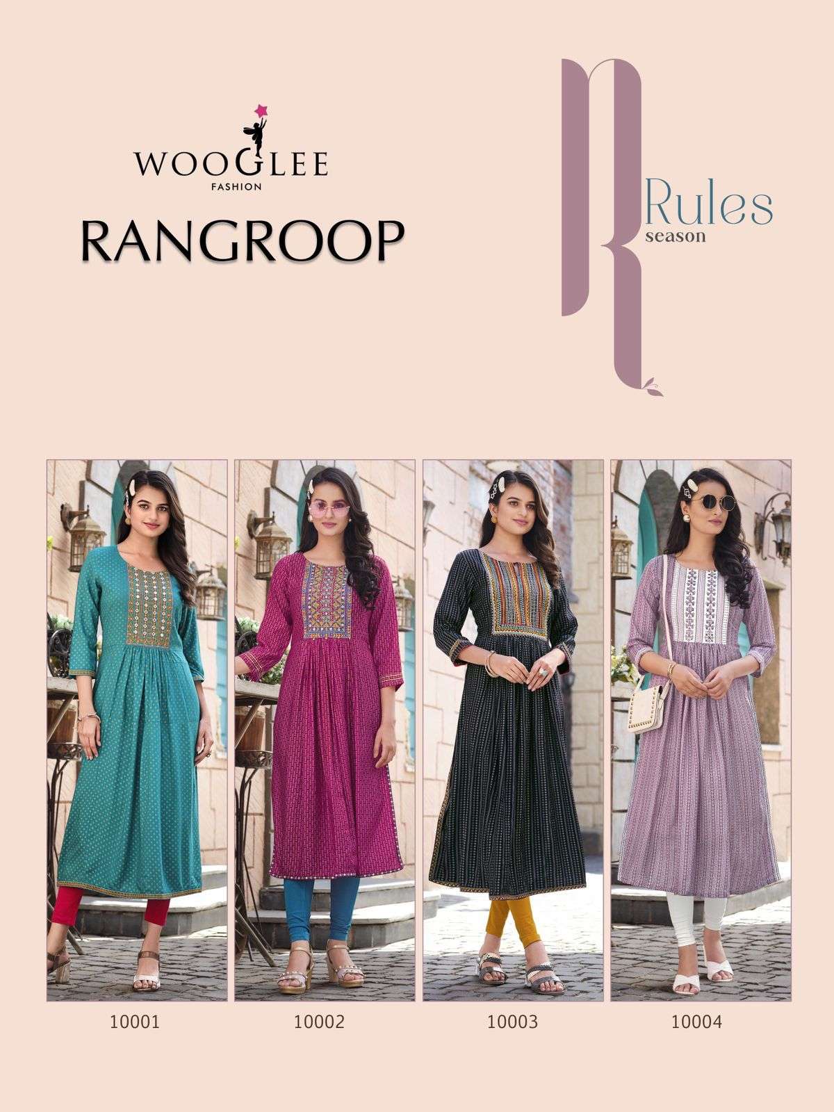 WOOGLEE RangRoop Naira Cut Kurti Wholesale catalog