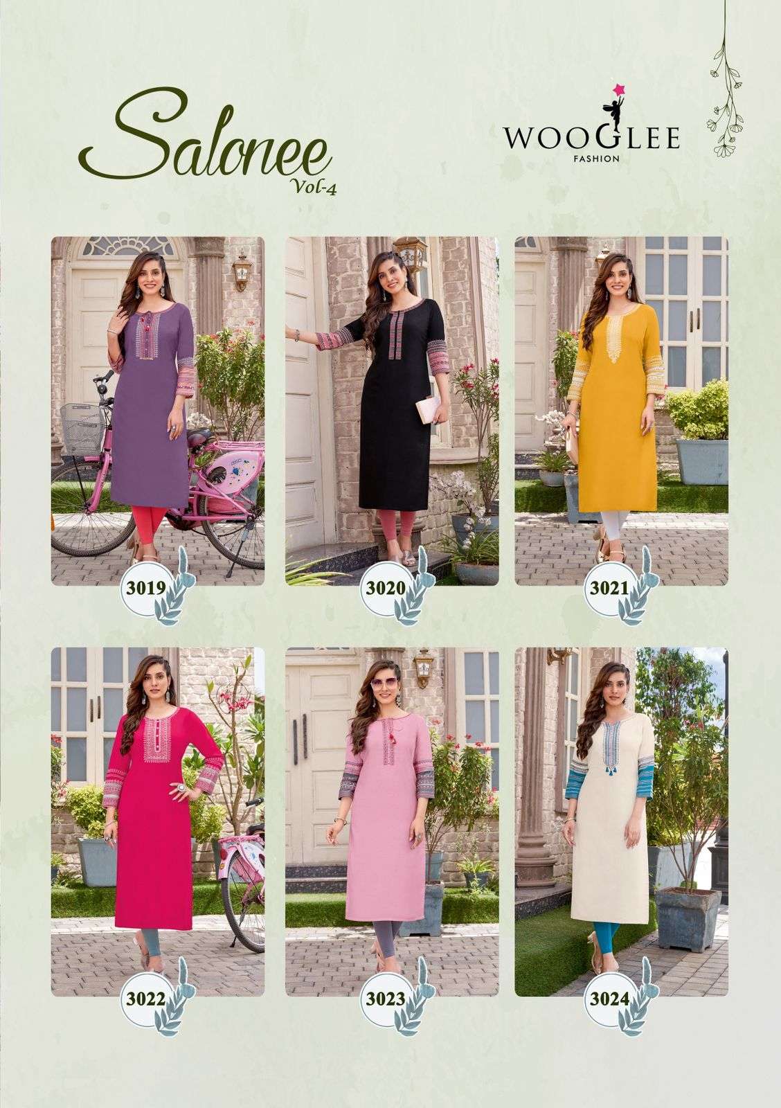 WOOGLEE Salonee Vol 4 Kurti Wholesale catalog
