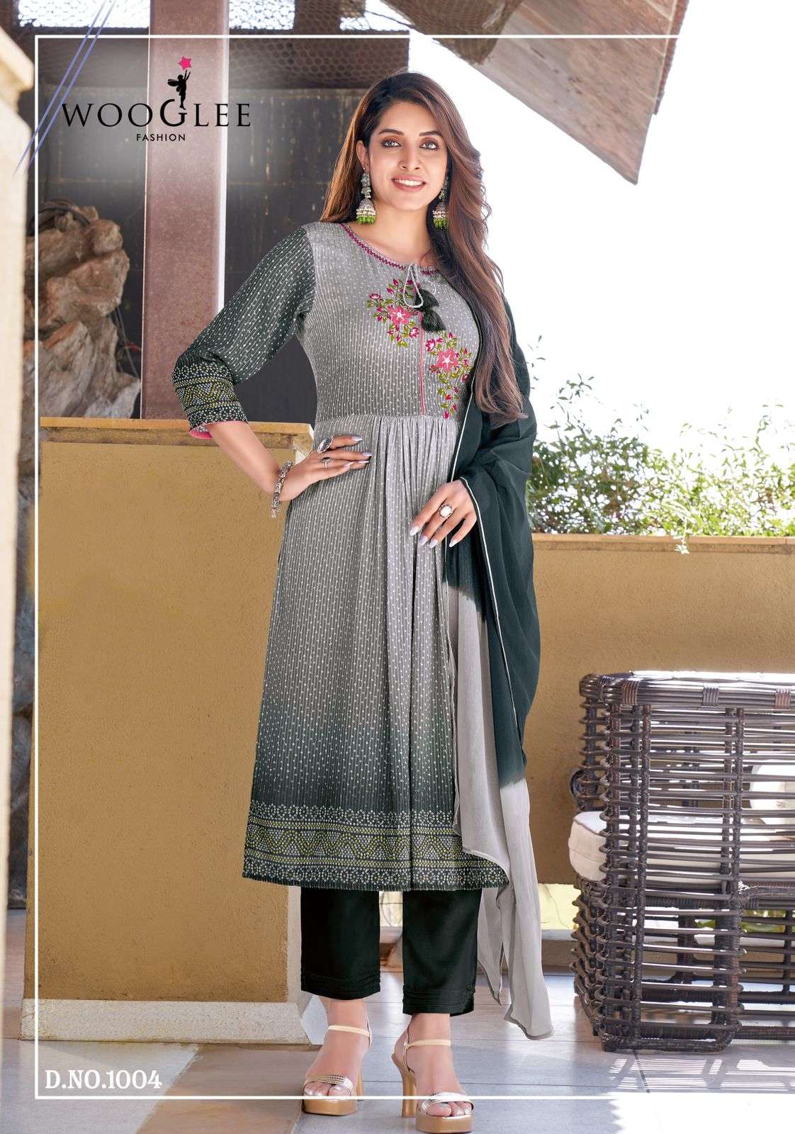 WOOGLEE SUHANI Georgette Digital Kurti Wholesale catalog