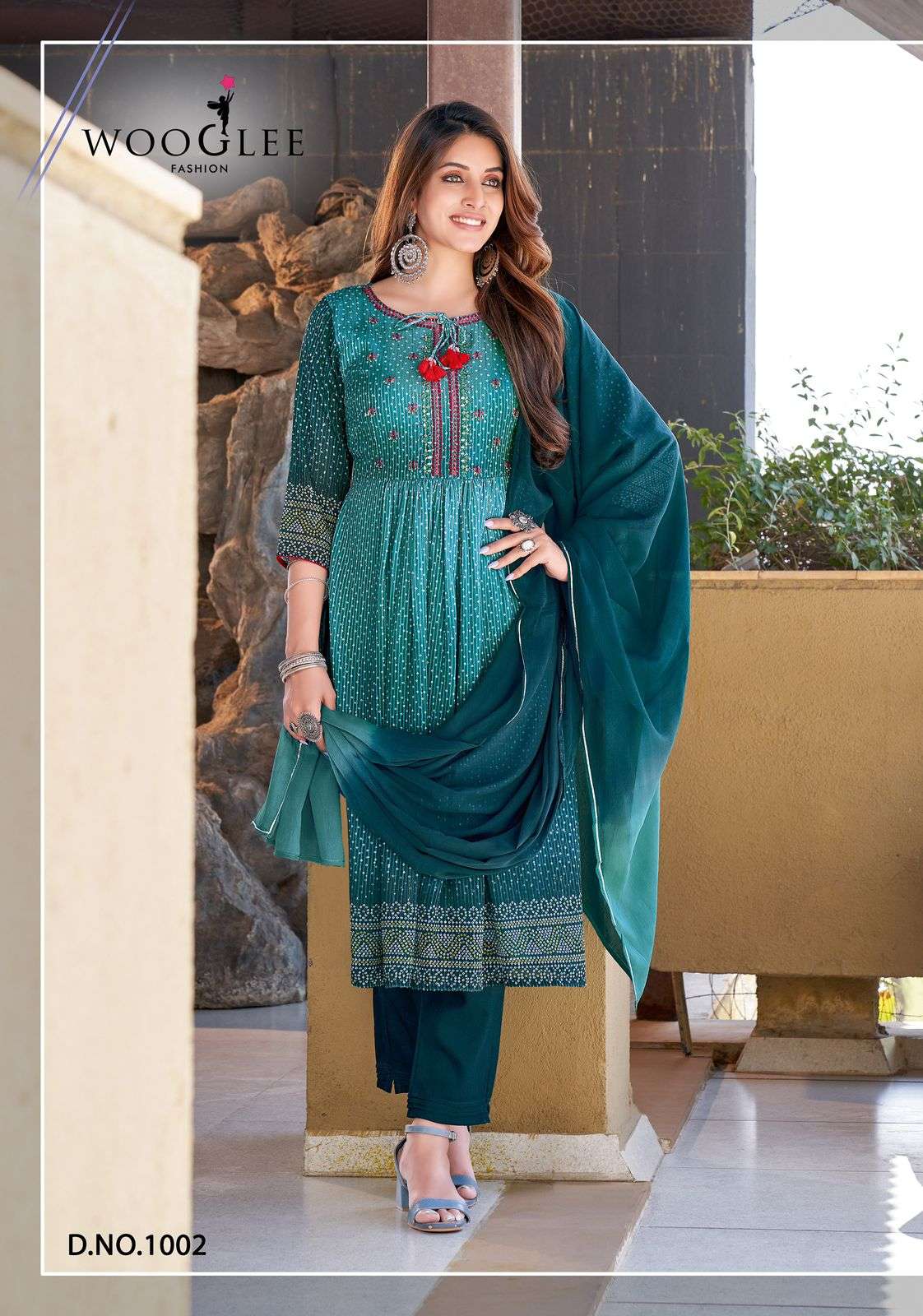 WOOGLEE SUHANI Georgette Digital Kurti Wholesale catalog