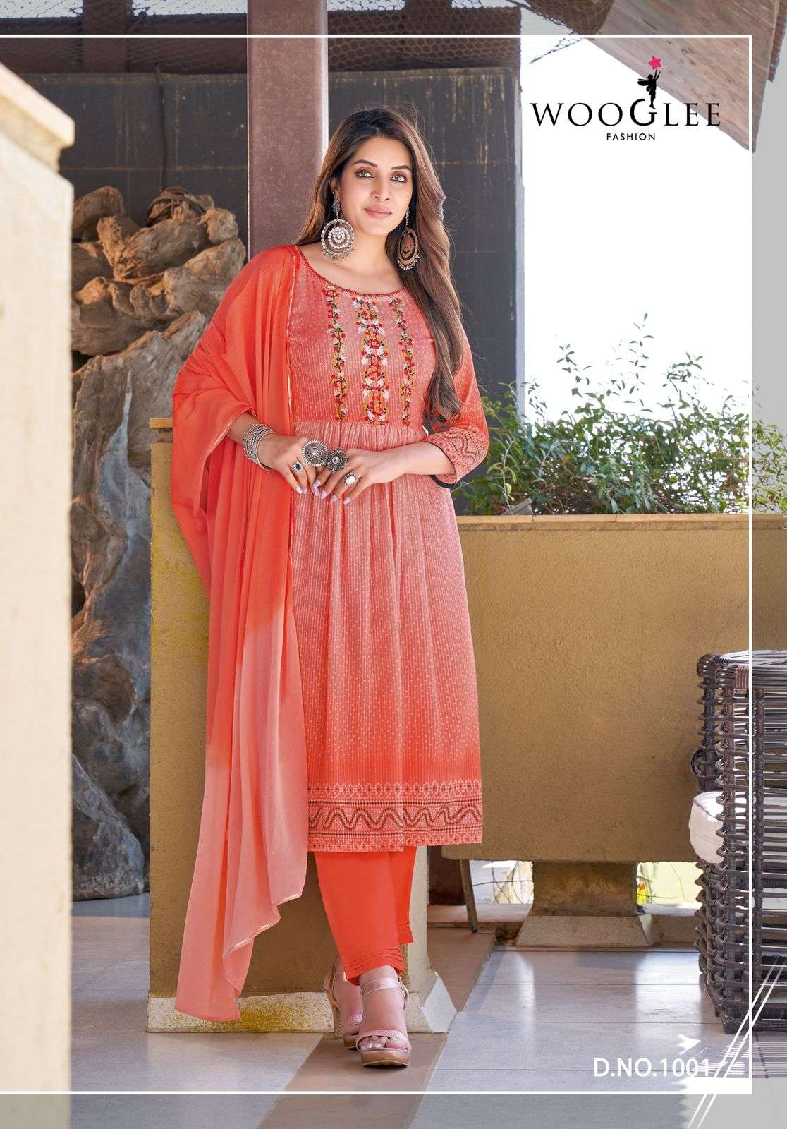 WOOGLEE SUHANI Georgette Digital Kurti Wholesale catalog