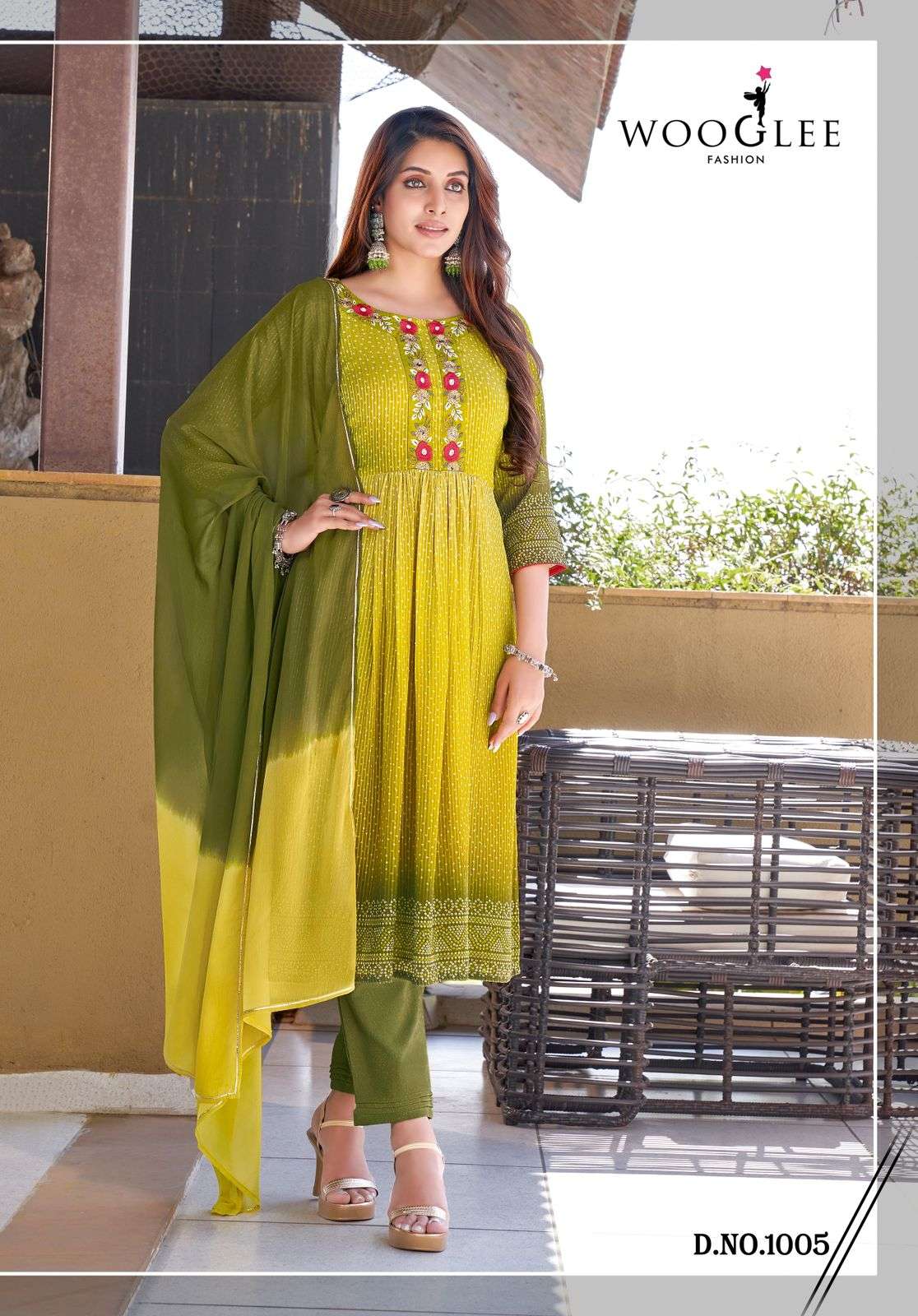WOOGLEE SUHANI Georgette Digital Kurti Wholesale catalog
