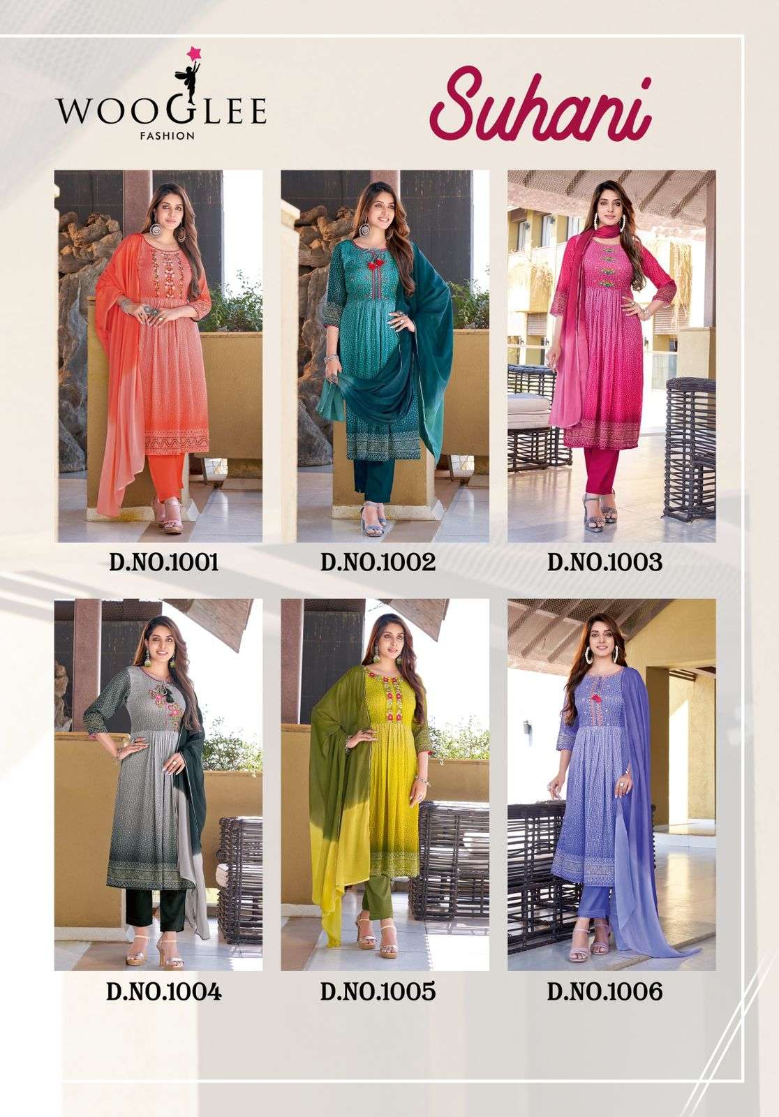WOOGLEE SUHANI Georgette Digital Kurti Wholesale catalog