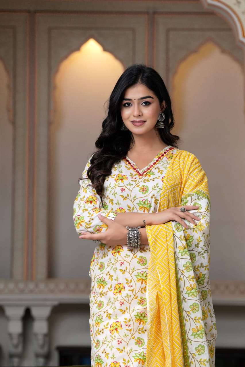 Yellow vol-1 cotton Kurti Wholesale catalog