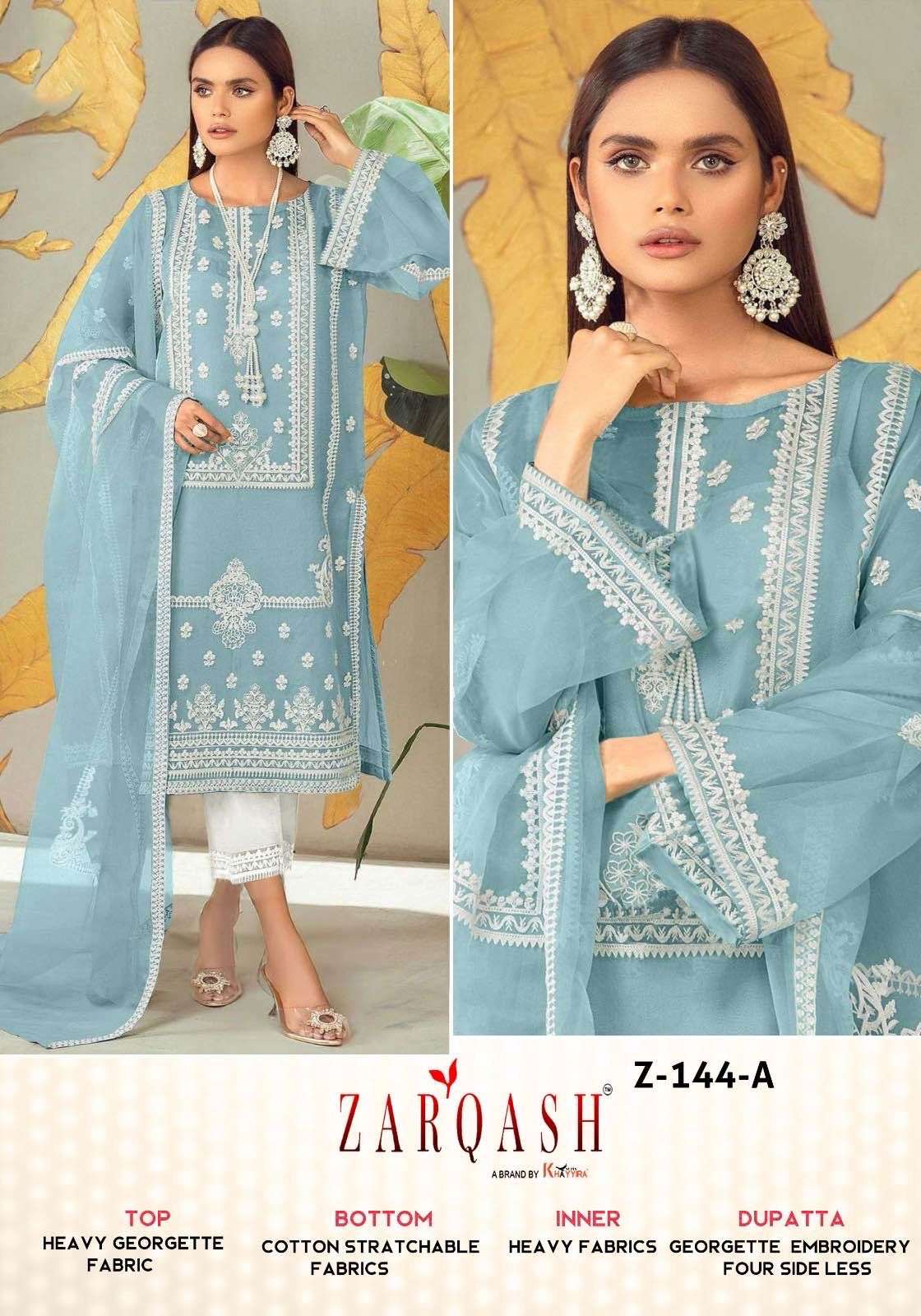 Zarqash Z 144 Readymade Designer Pakistani Suits Wholesale catalog