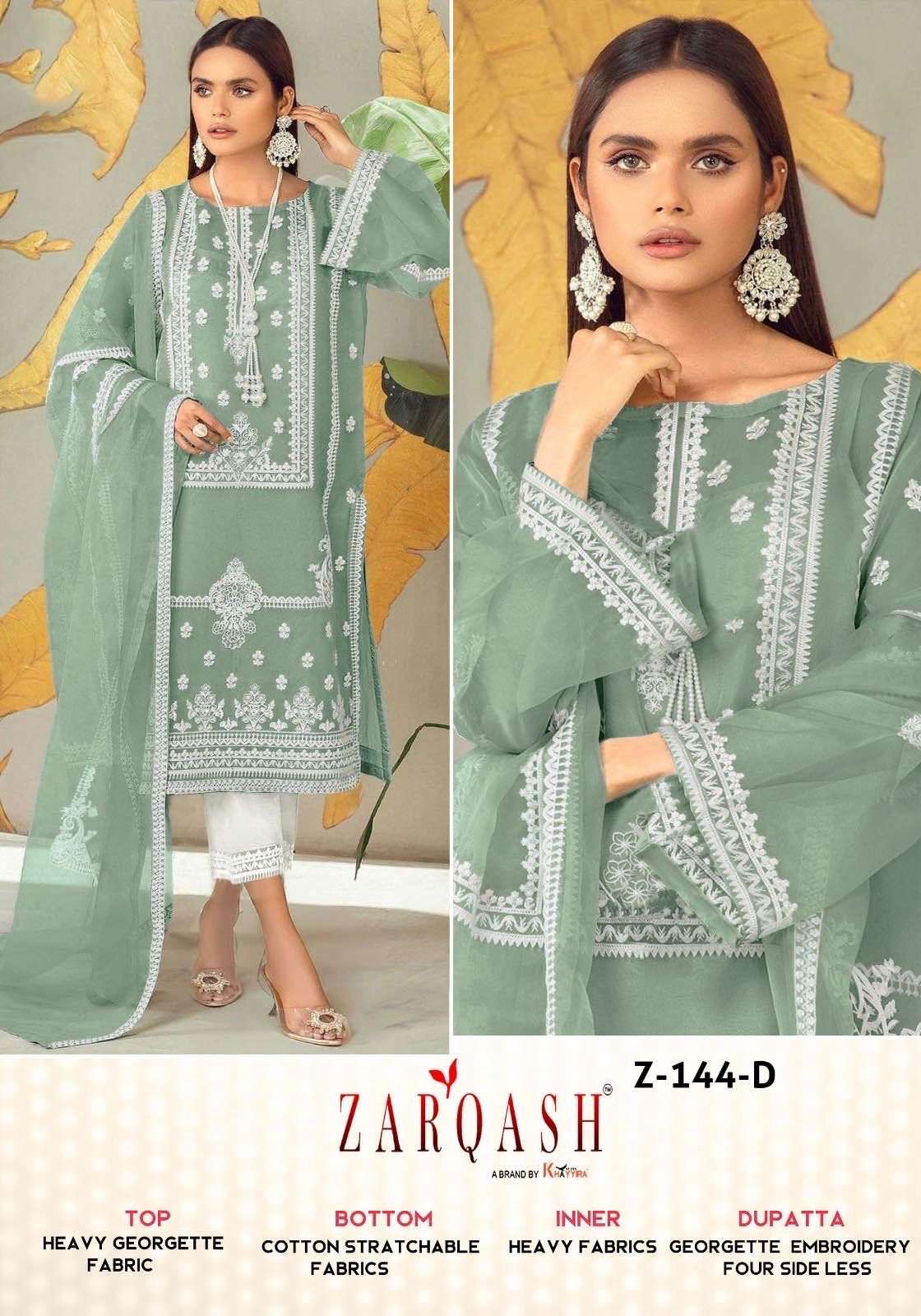 Zarqash Z 144 Readymade Designer Pakistani Suits Wholesale catalog