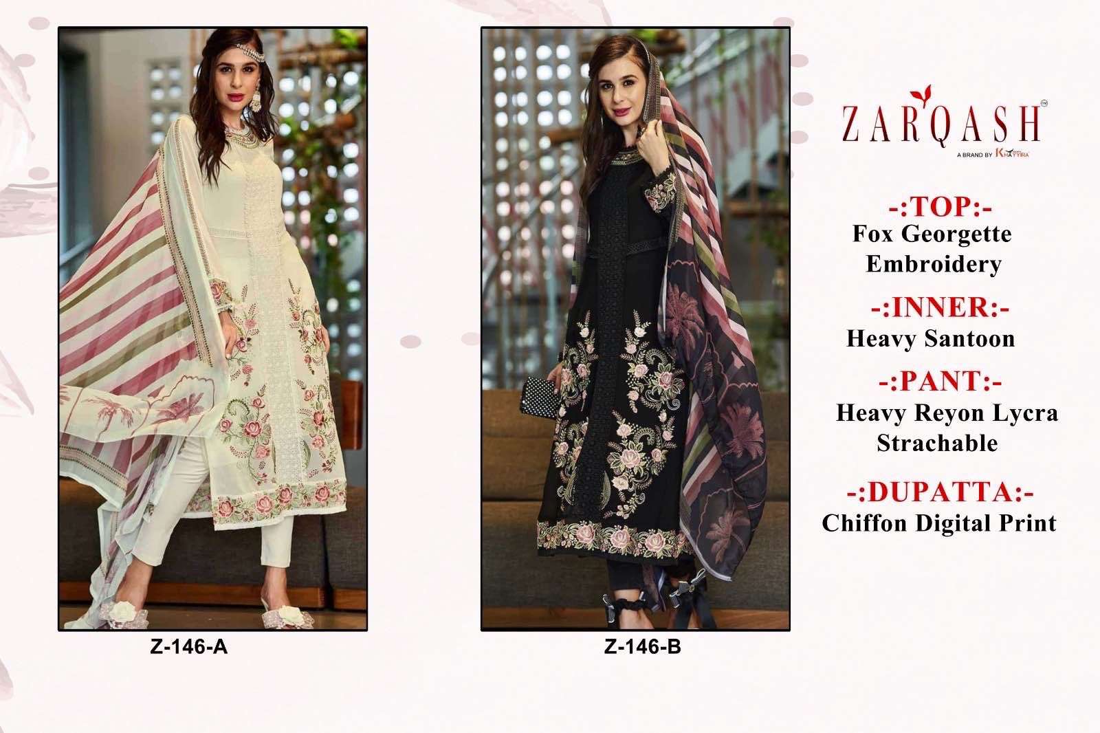 Zarqash Z 146 Readynade Designer Pakistani Suits Wholesale catalog