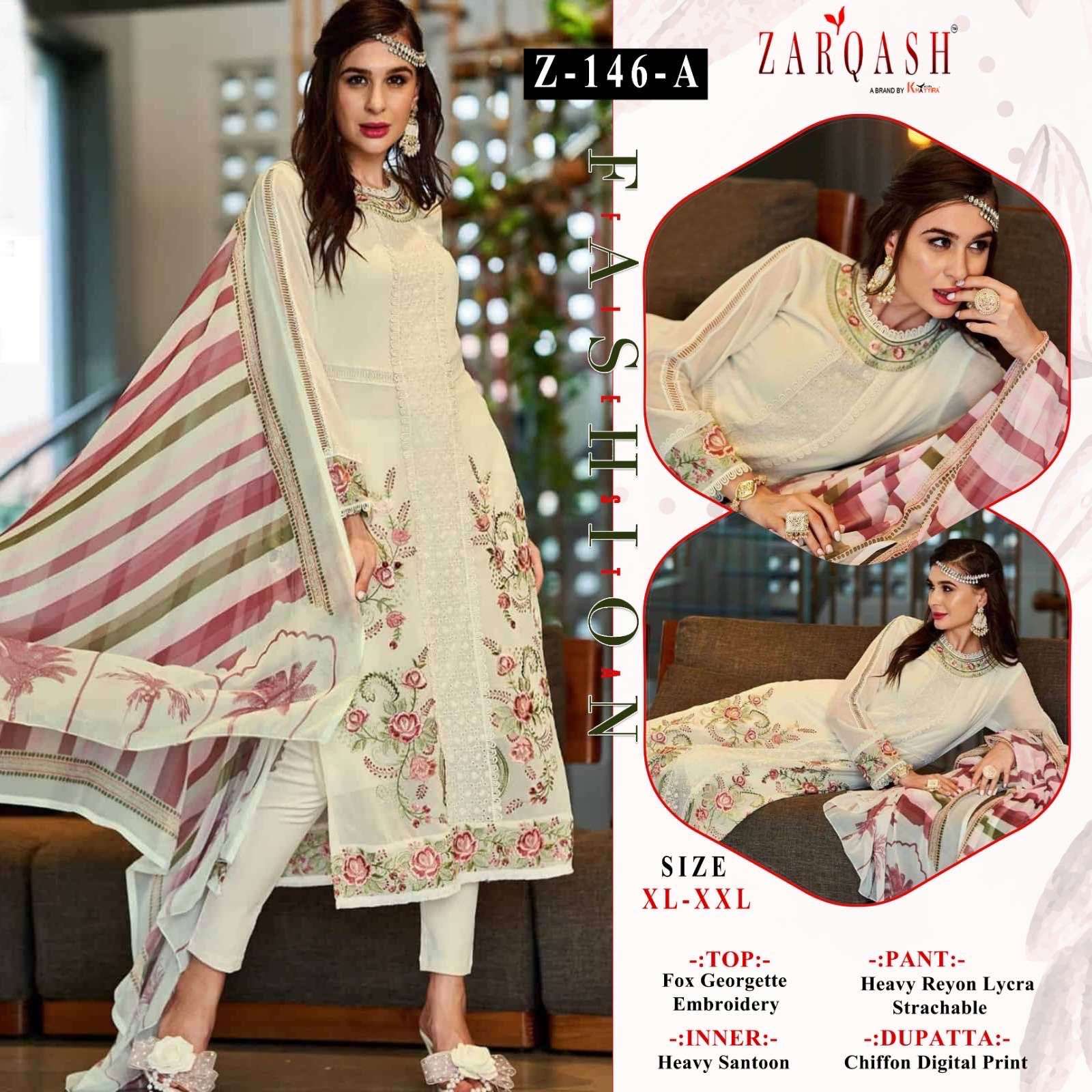 Zarqash Z 146 Readynade Designer Pakistani Suits Wholesale catalog