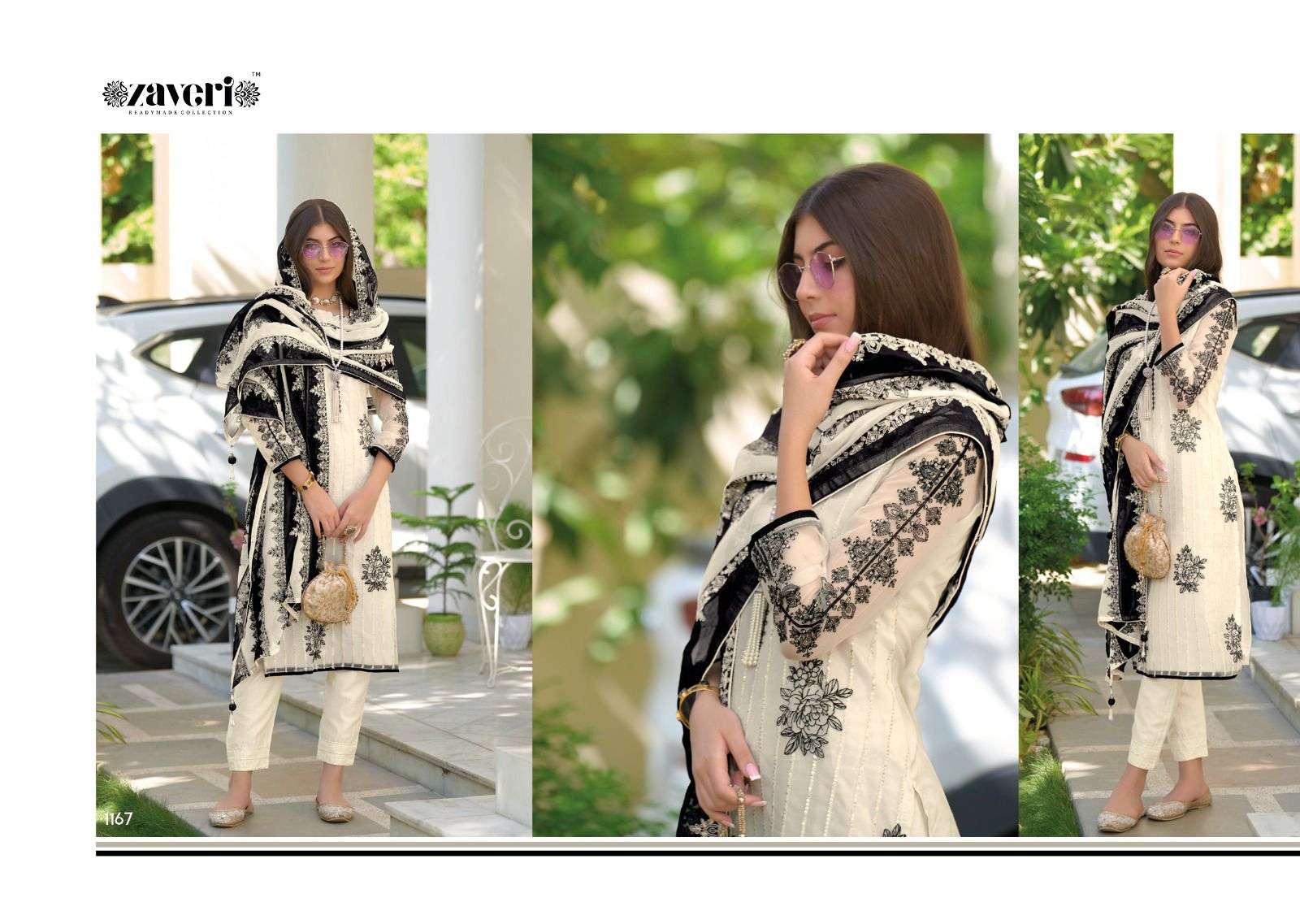 Zaveri BLACK - WHITE NOOR KURTI WHOLESALE CATALOG