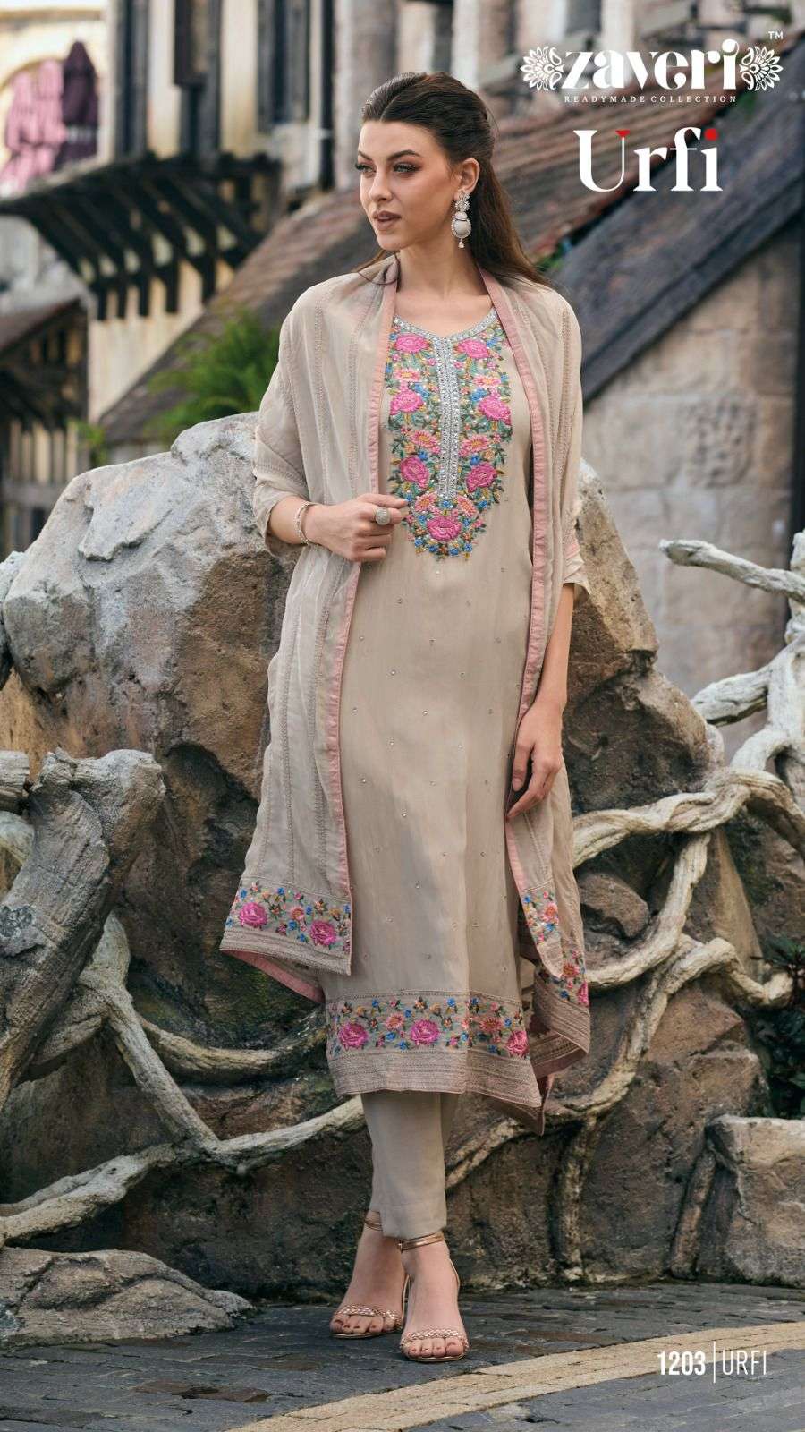 Zaveri  URFI  organza with fancy embroidery Kurti Wholesale catalog
