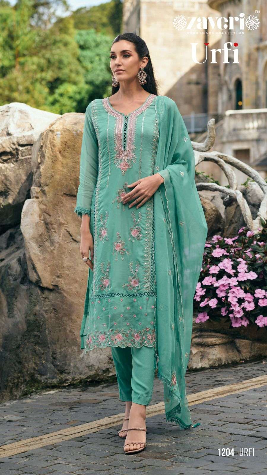 Zaveri  URFI  organza with fancy embroidery Kurti Wholesale catalog