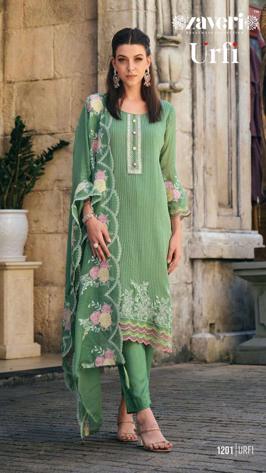 Zaveri  URFI  organza with fancy embroidery Kurti Wholesale catalog