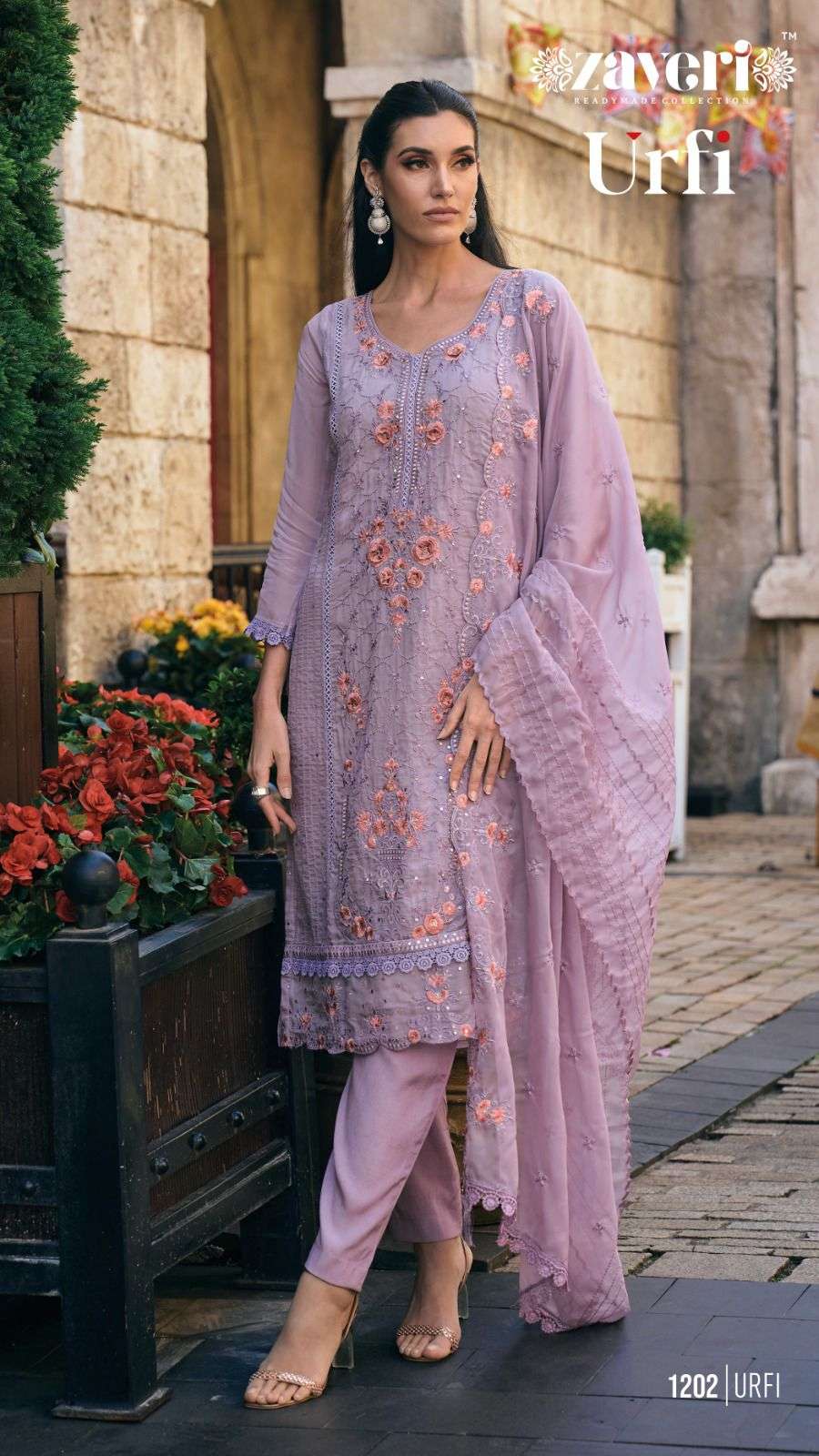 Zaveri  URFI  organza with fancy embroidery Kurti Wholesale catalog