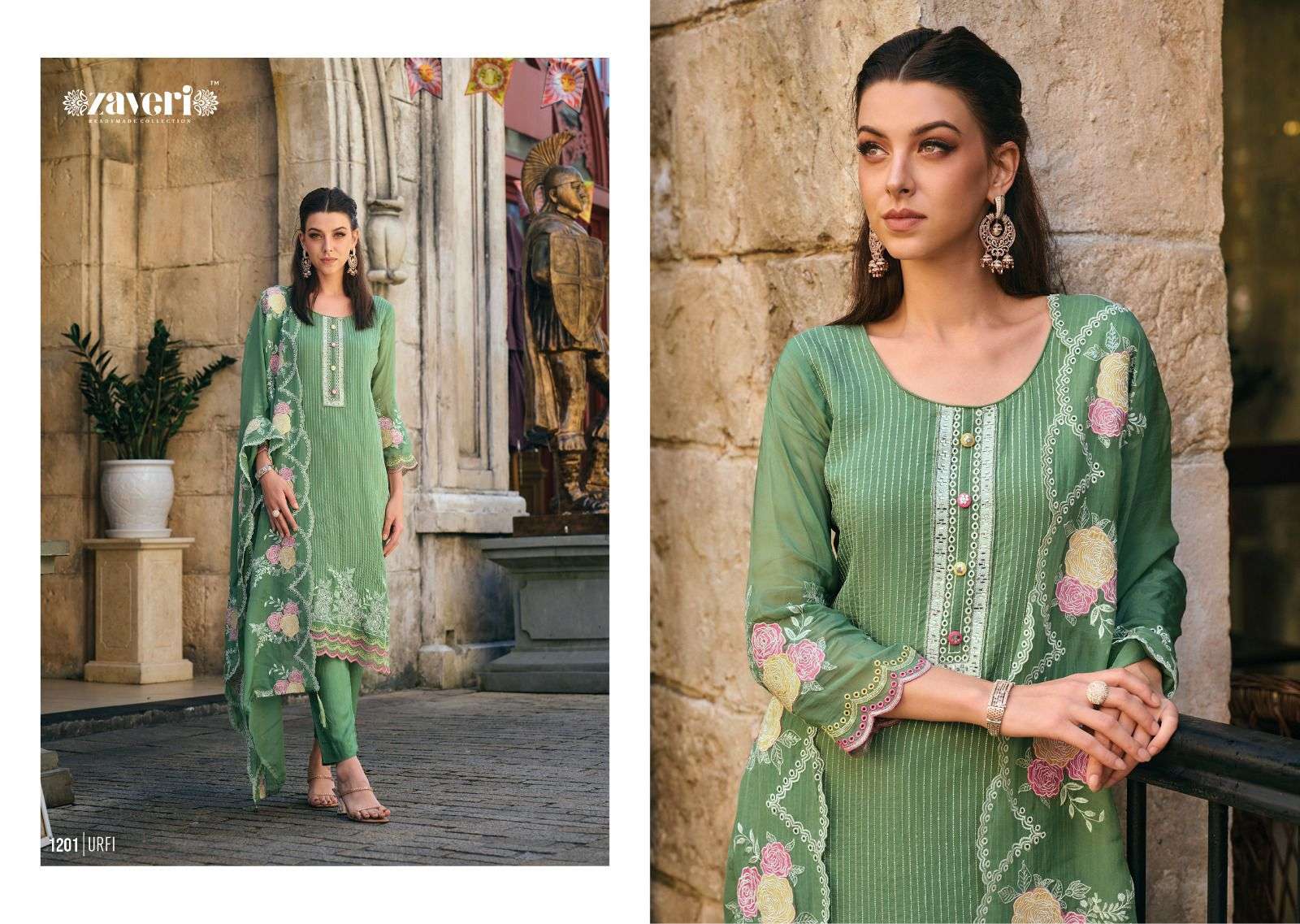 Zaveri  URFI  organza with fancy embroidery Kurti Wholesale catalog