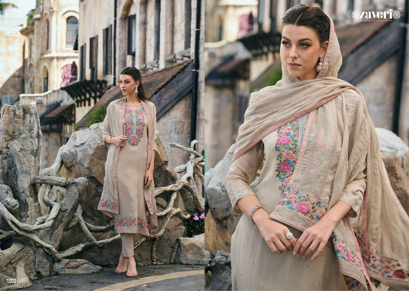 Zaveri  URFI  organza with fancy embroidery Kurti Wholesale catalog