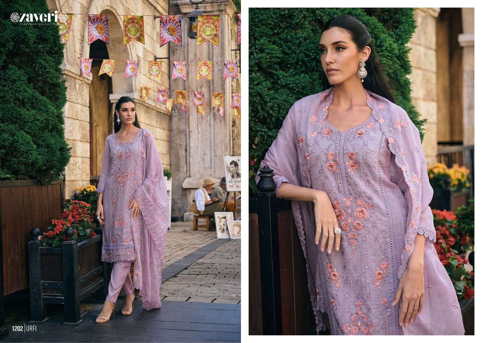 Zaveri  URFI  organza with fancy embroidery Kurti Wholesale catalog