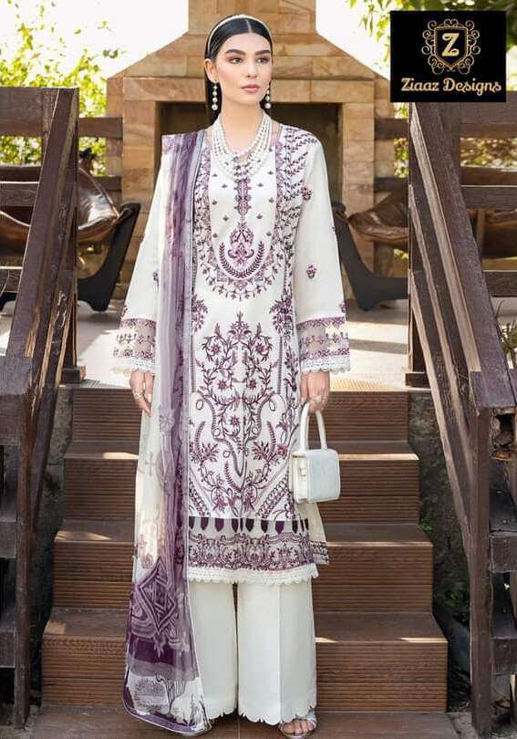 Ziaaz Aliza Summer 270 And 271 Cambric Cotton Pakistani Suits Wholesale catalog