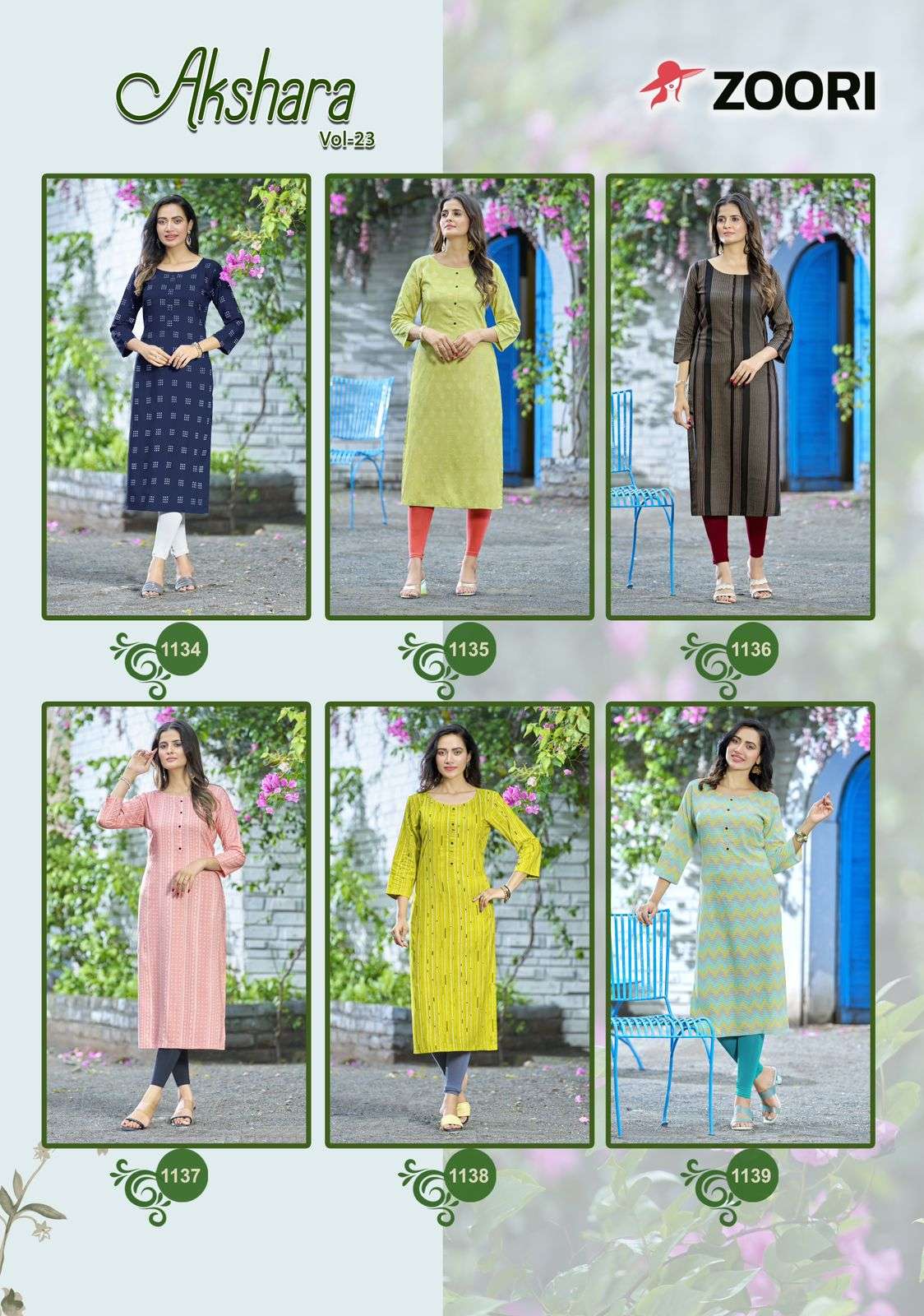 ZOORI Akshara Vol 23 Rayon Kurti Wholesale catalog
